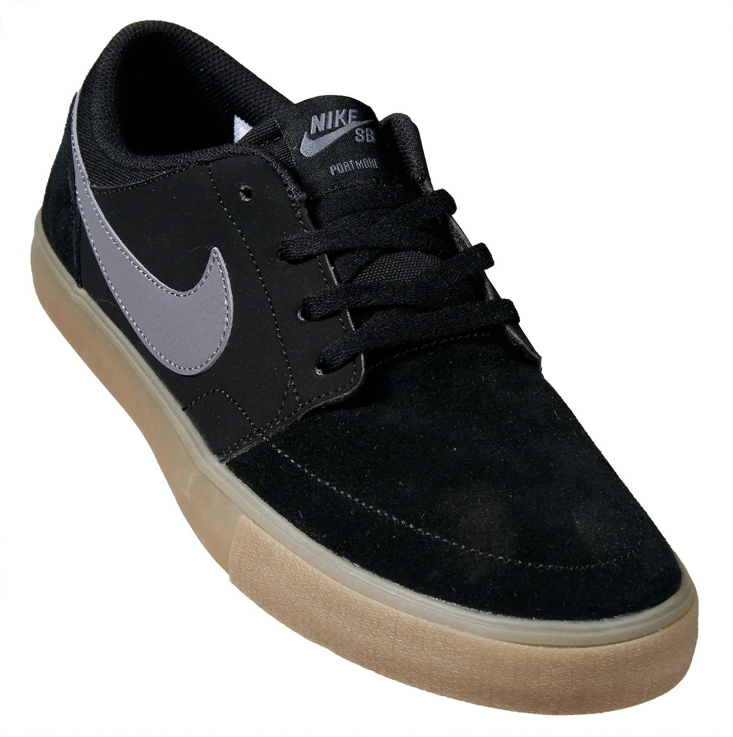 Nike SB Portmore II Solar Skate Shoes Black Dark Grey Gum SkateHut