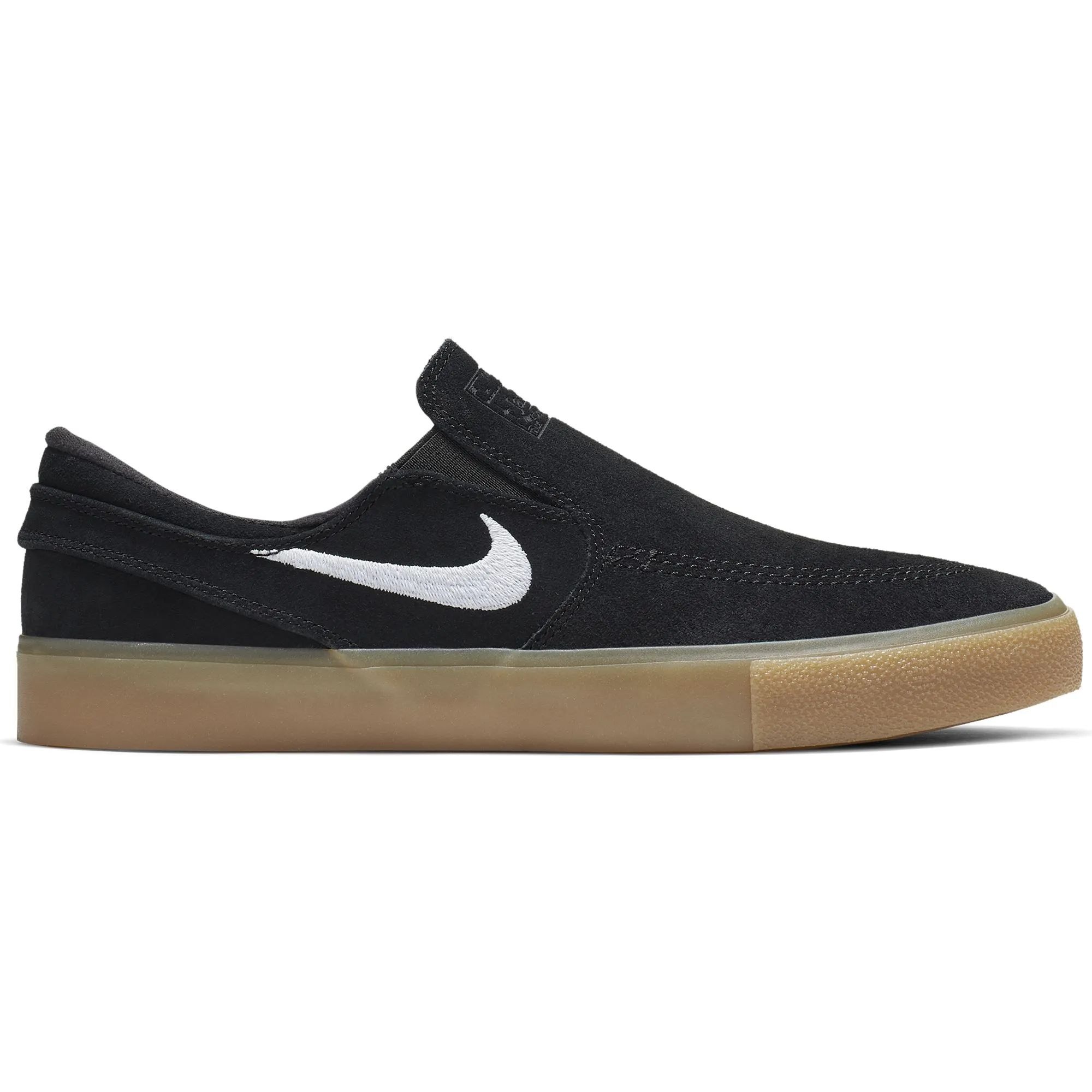 Nike sb janoski black white suede  and  canvas slip-on skate shoes clearance