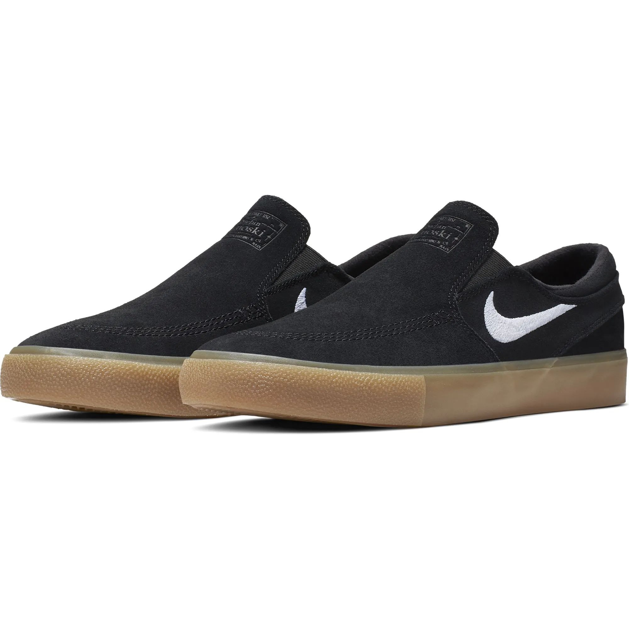 Nike sb janoski british tan & black suede skate shoes top