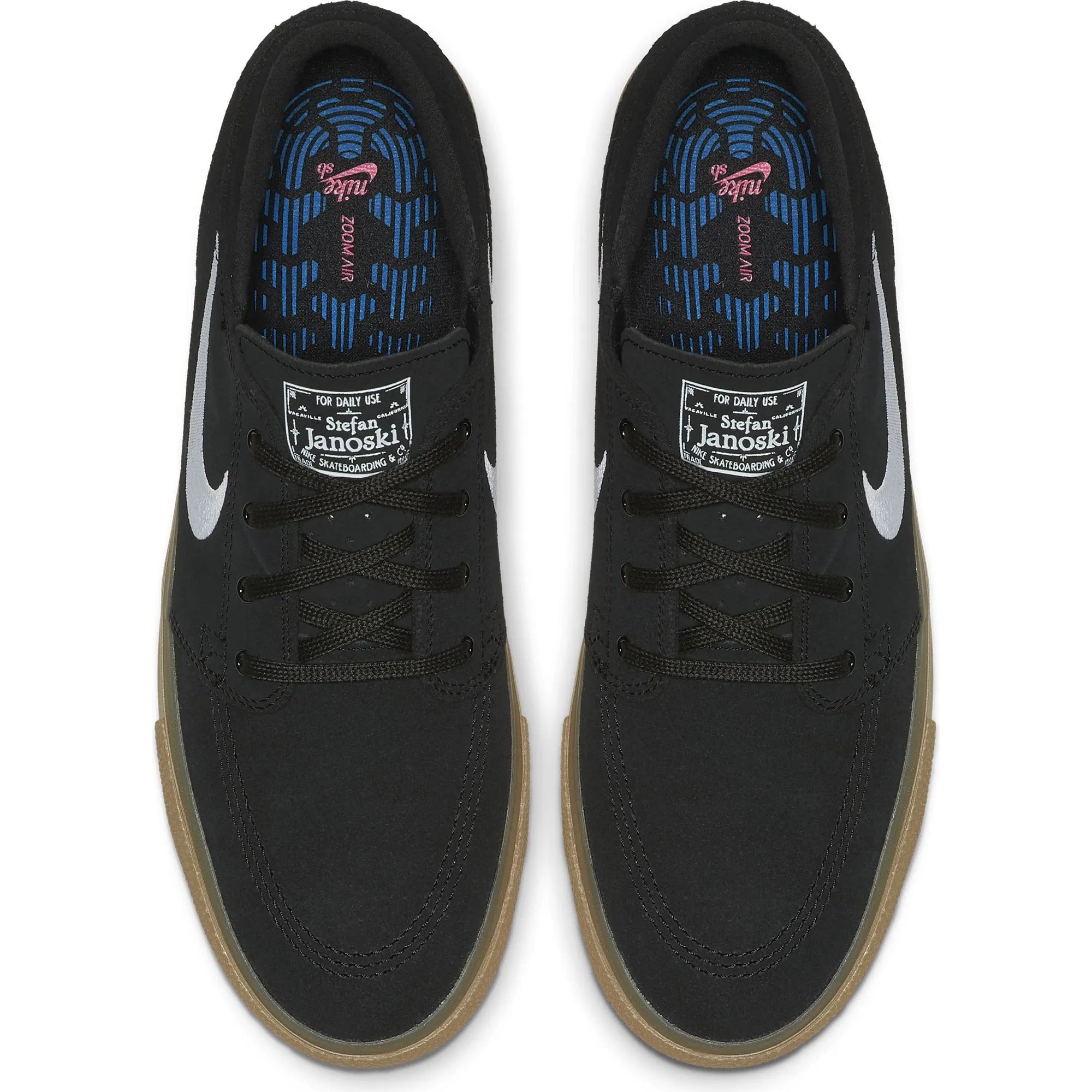 Nike sb zoom janoski canvas rm skate shoes - black/black-gum light brown-black new arrivals
