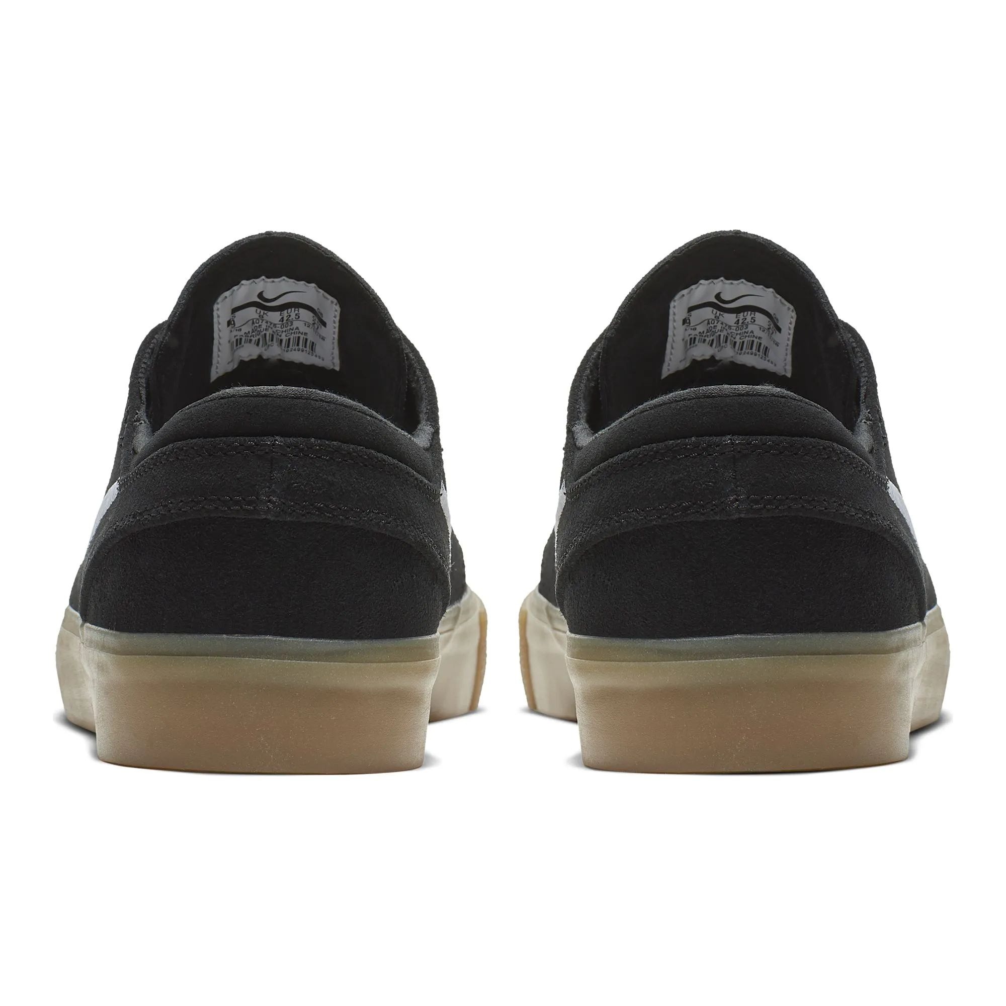 Nike SB Zoom Janoski RM Skate Shoes Black White Black Gum Light Brown SkateHut