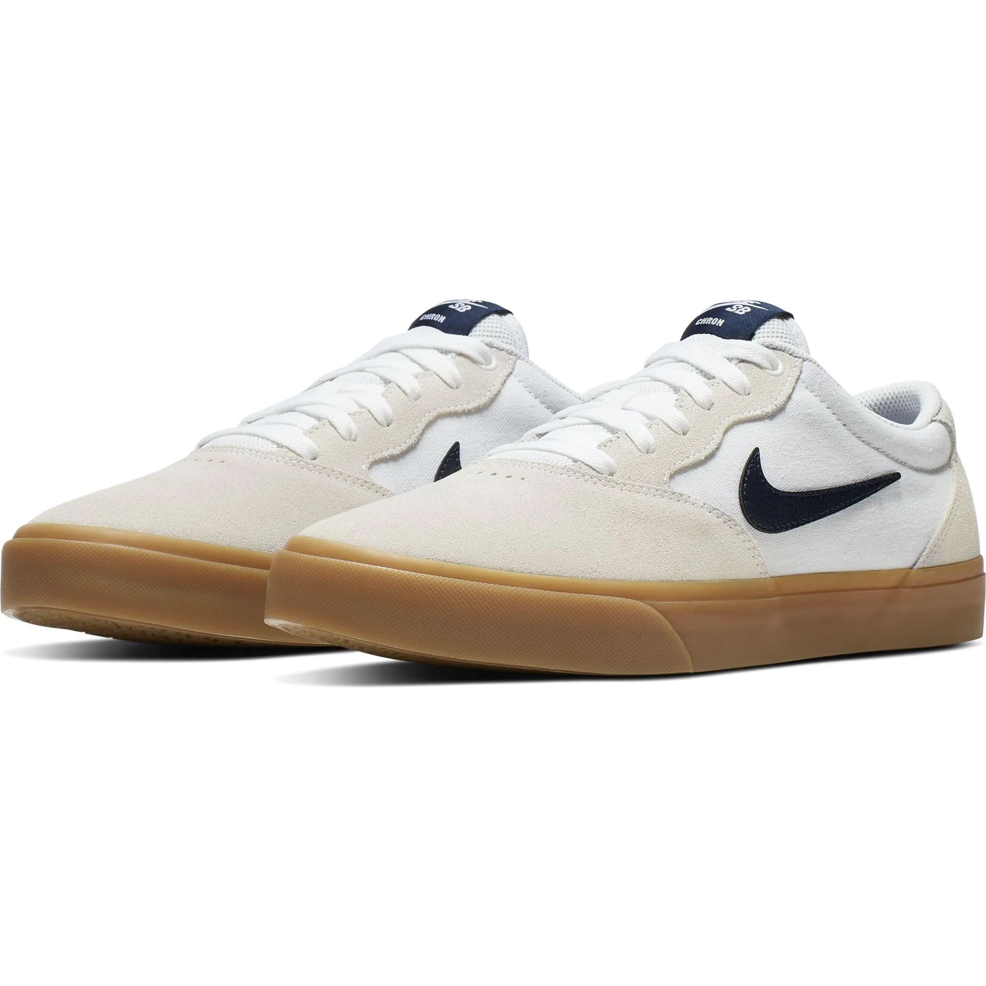 Nike SB Chron Solarsoft Skate Shoes White Obsidian White White SkateHut