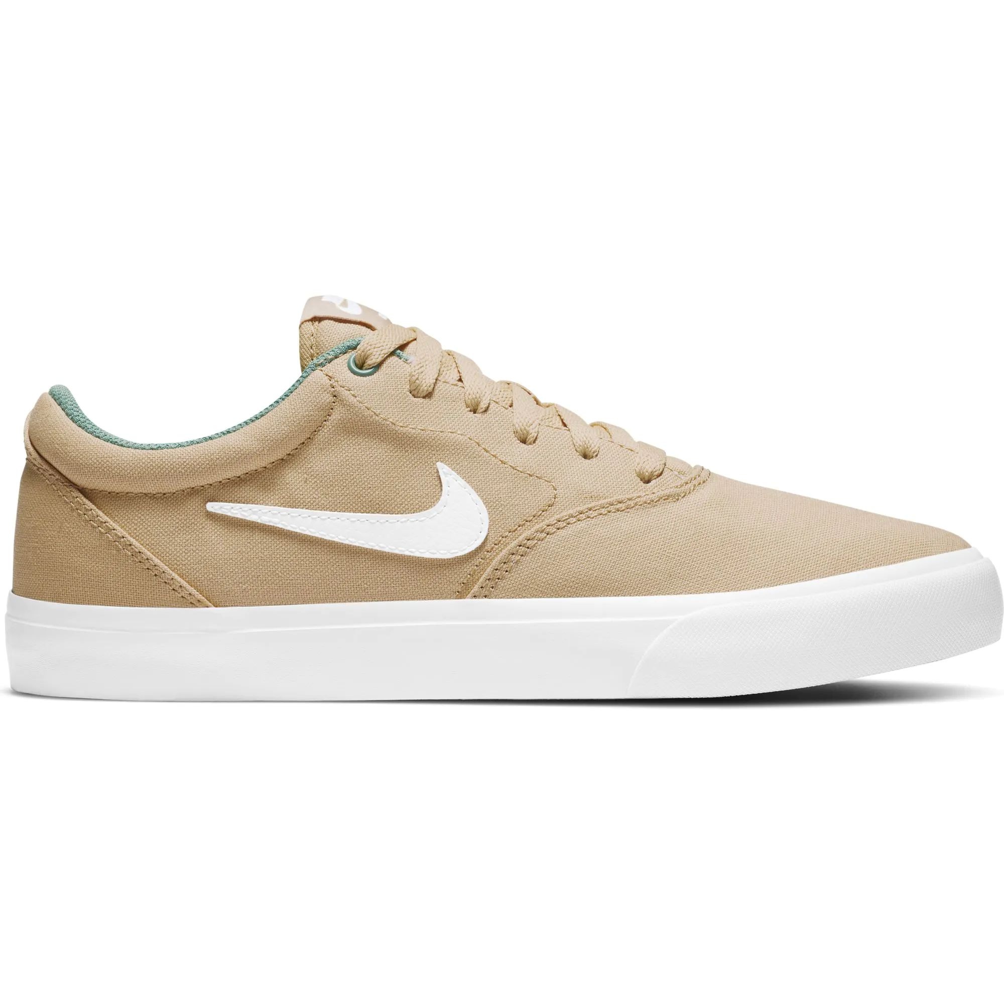 Nike SB Charge Canvas Skate Shoes Sesame White Healing Jade White SkateHut