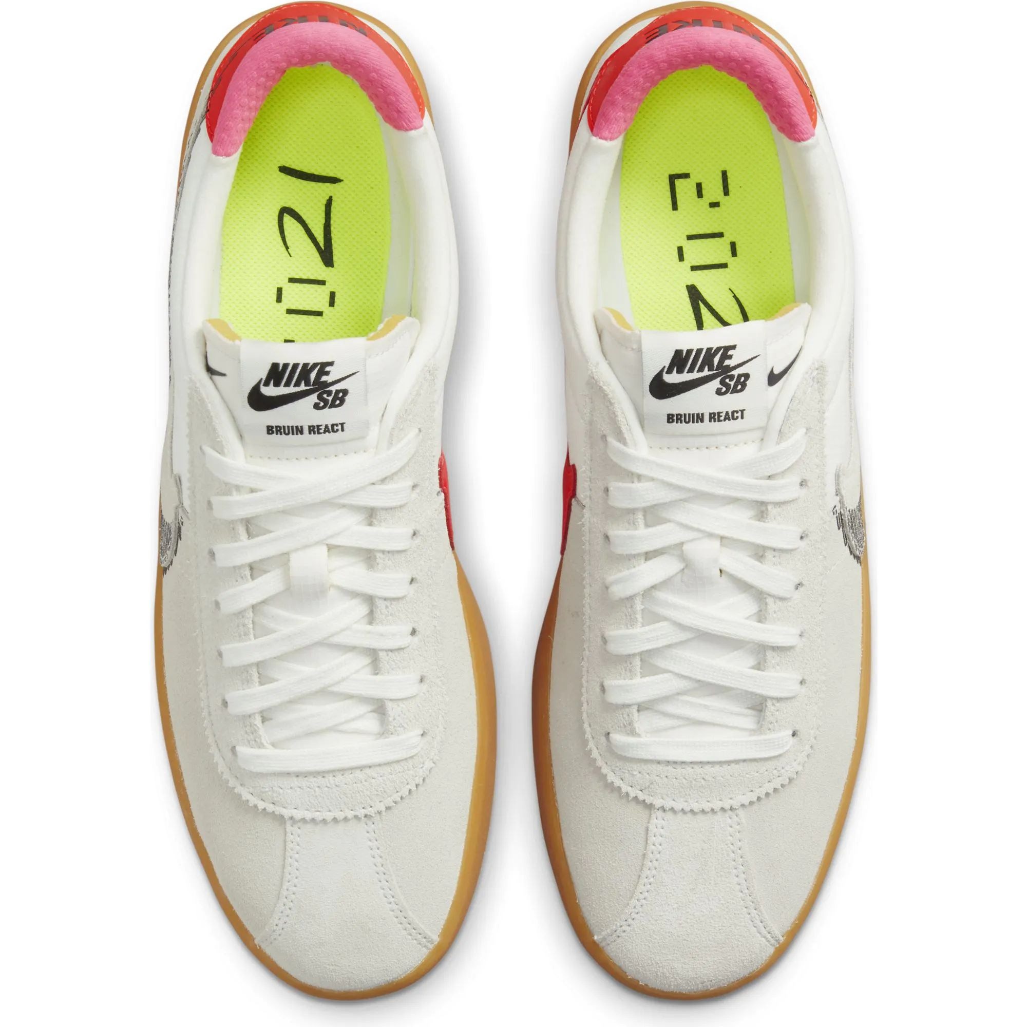Sb zoom bruin skate shoe - black/bright crimson top