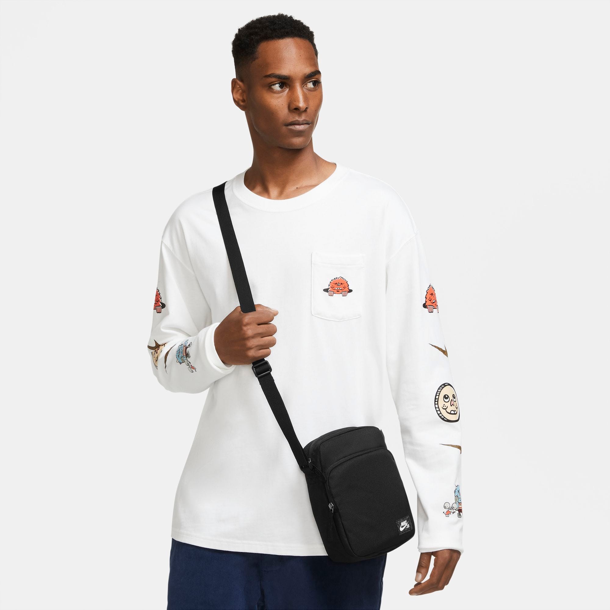 Nike SB Heritage Skate Crossbody Bag Black BlackWhite SkateHut