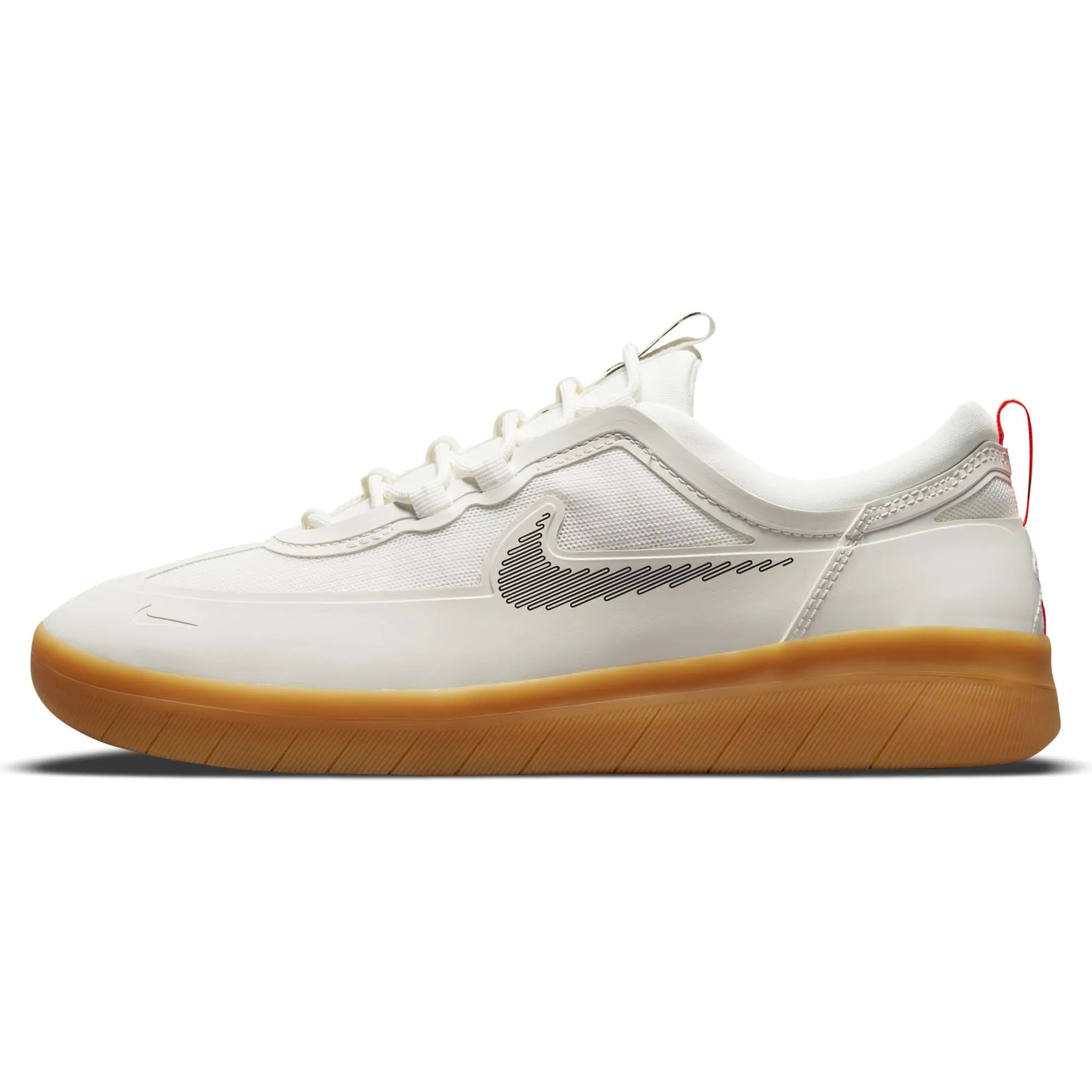 Nike SB Nyjah Free 2 Skate Shoes Summit White Black Bright Crimson SkateHut
