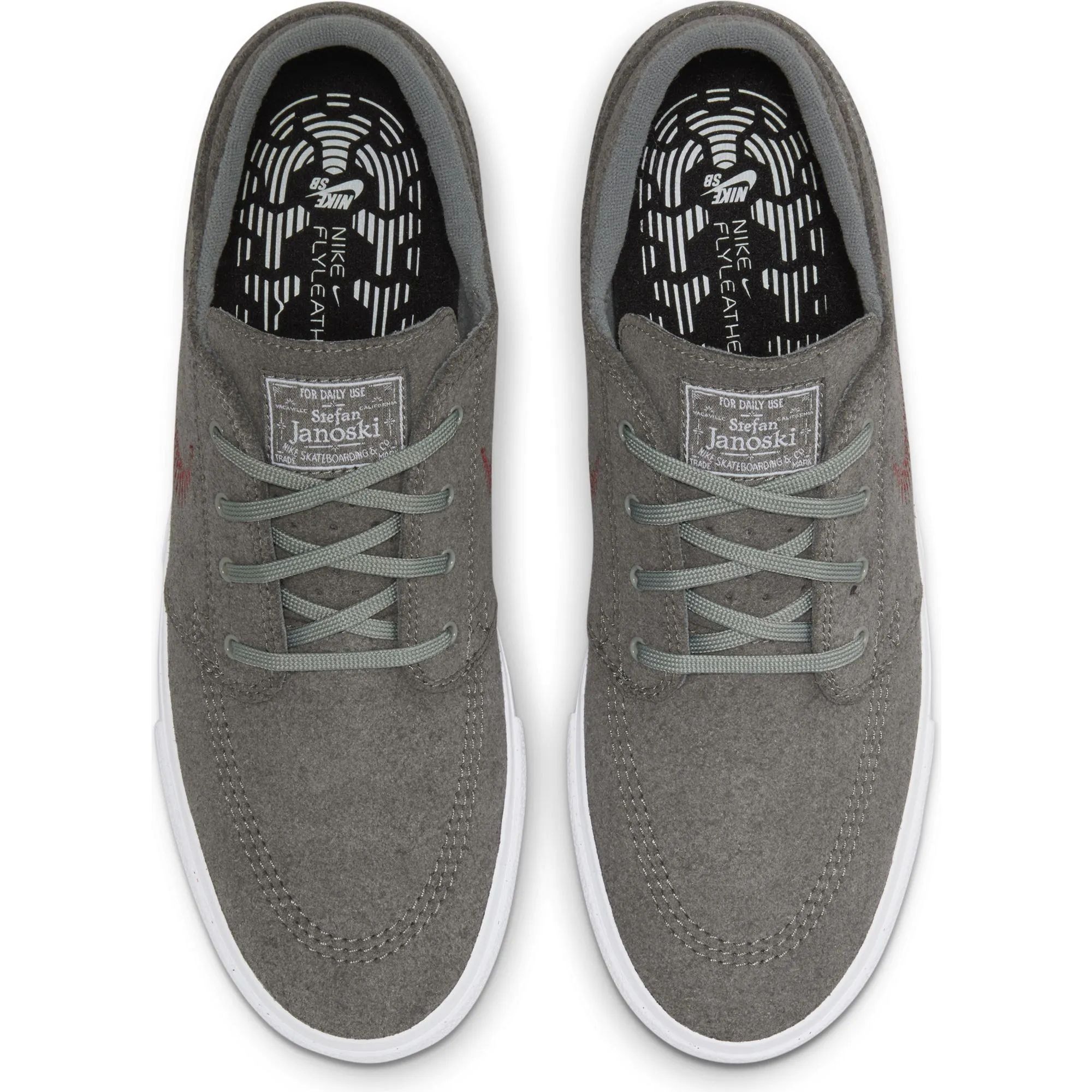 Nike SB Zoom Stefan Janoski FL RM Skate Shoes Tumbled Grey University Red Tumbled Grey SkateHut
