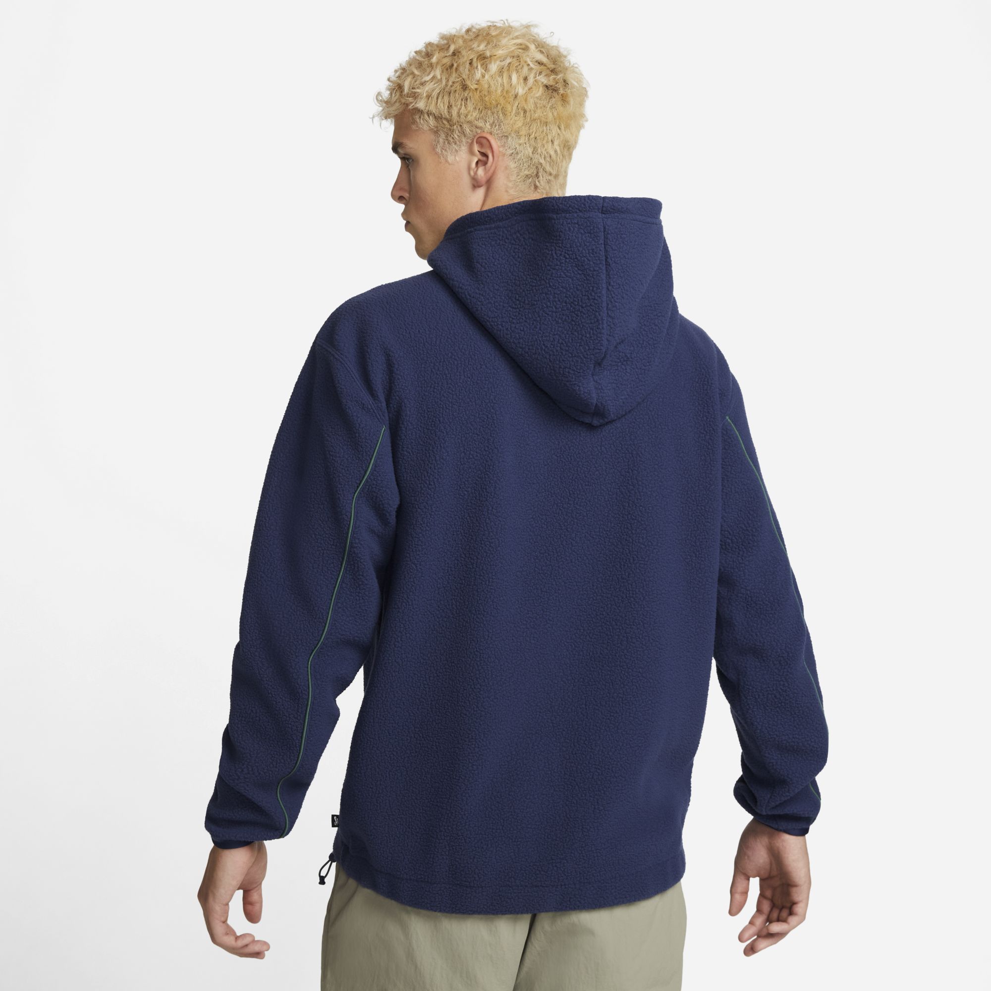 Nike SB Sherpa Hoodie Midnight Navy Noble Green Sail SkateHut