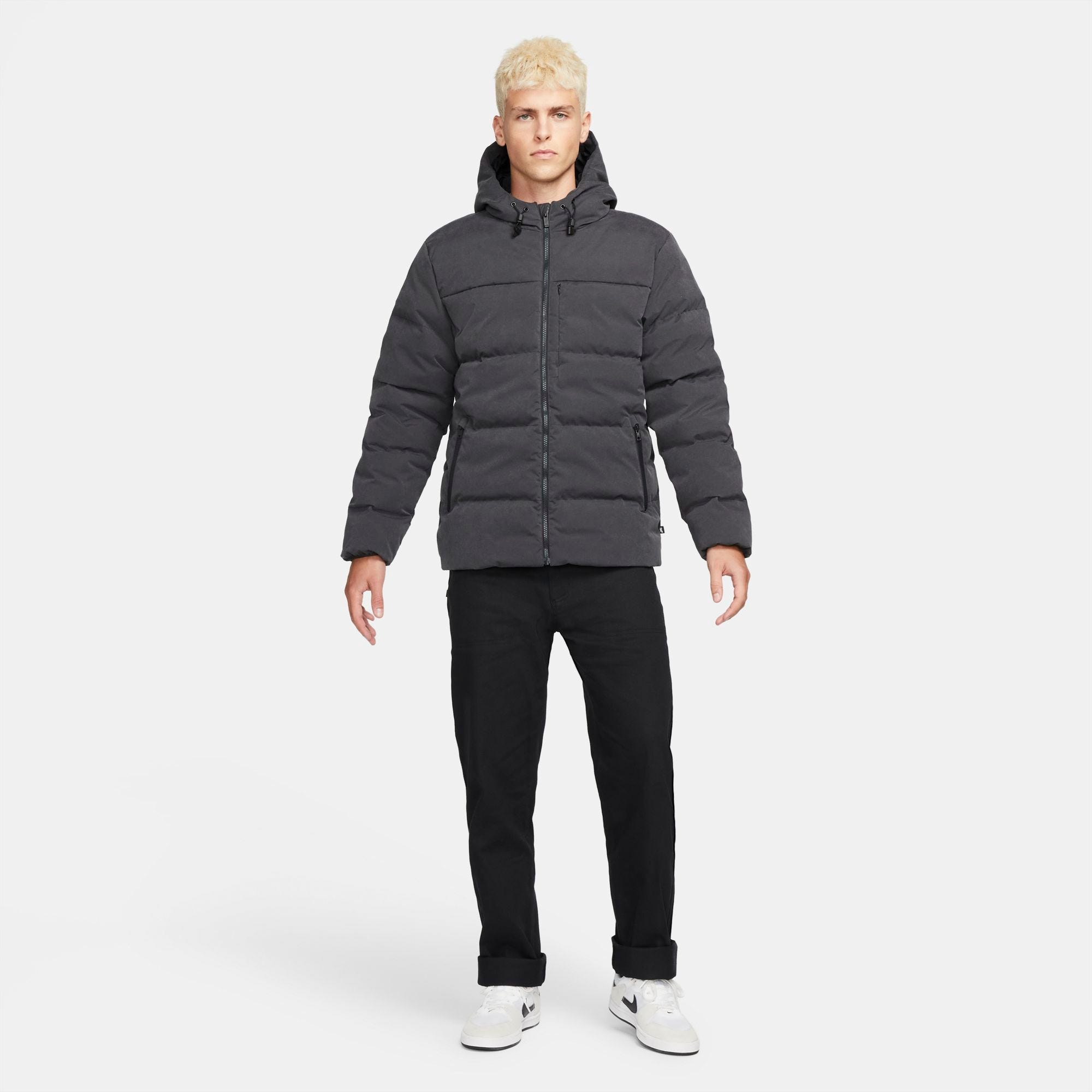 Nike SB Therma Fit Synthetic Fill Winterized Skate Hoodie Black Black Black SkateHut