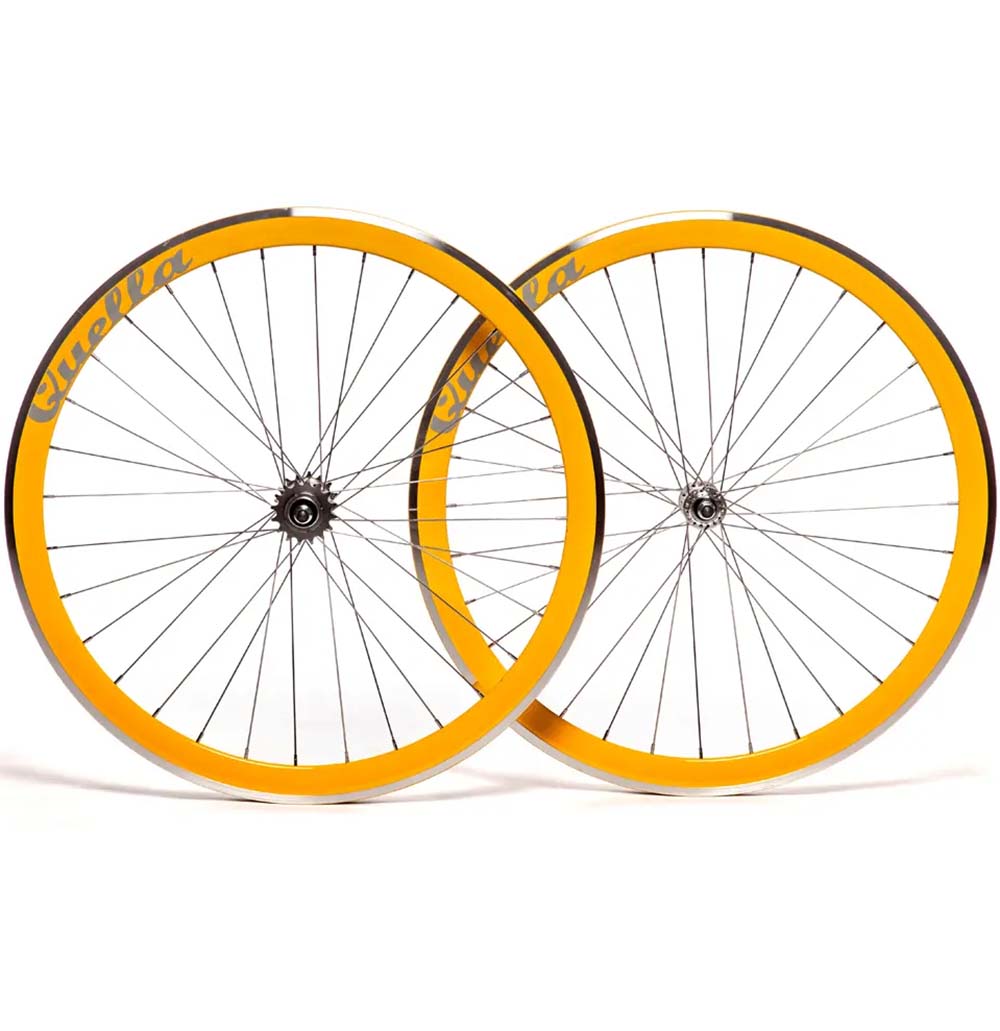 Yellow bike rims on sale