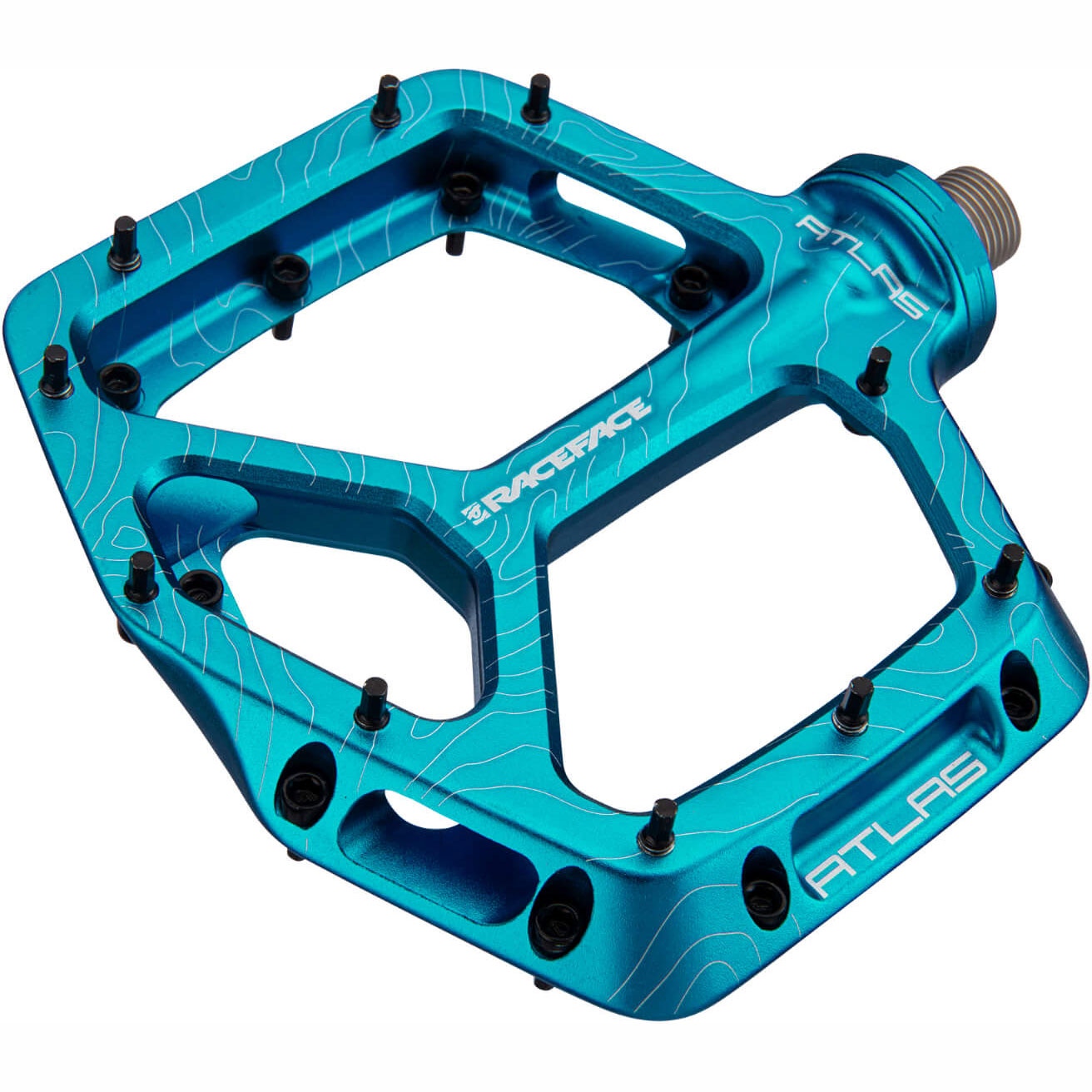 Race Face Atlas V2 Pedals Turquoise Pair SkateHut