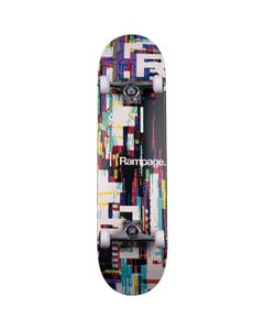 Rampage Glitch Flicker Complete Skateboard - Multi 8''