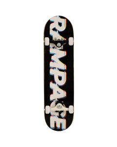 Rampage Glitch Logo Complete Skateboard - Multi 8''