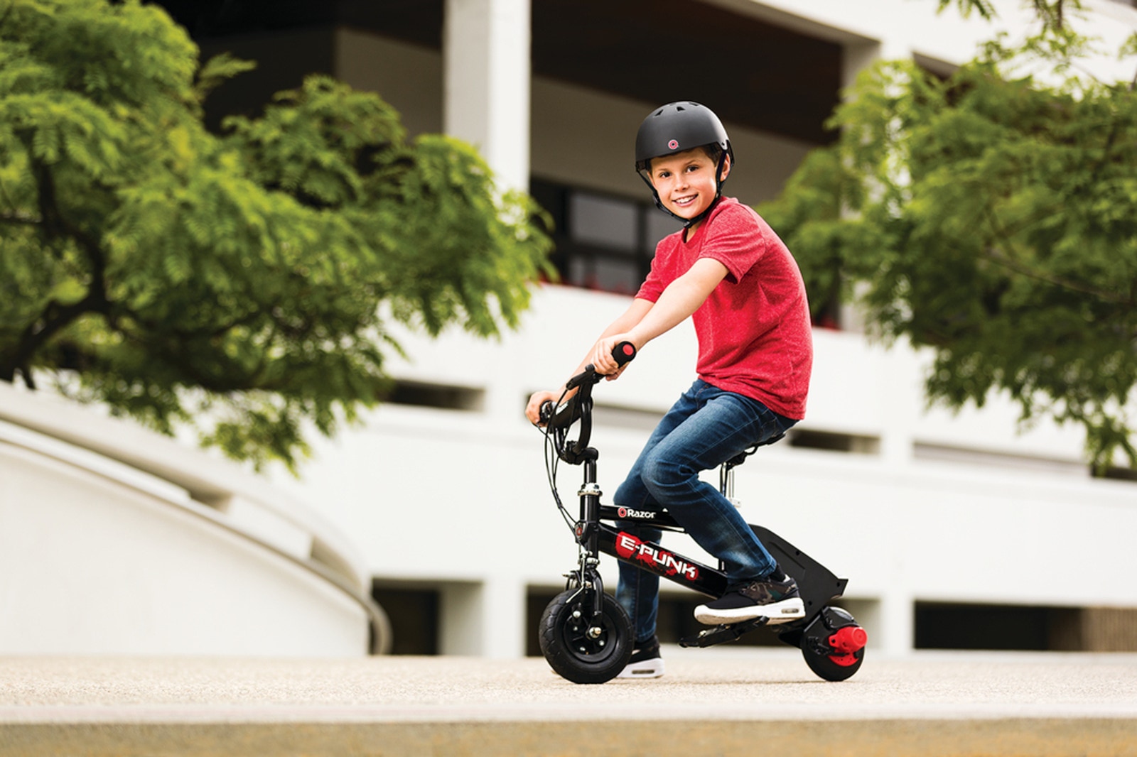 Razor E Punk 12v Electric Powered Mini Bike Black Red SkateHut