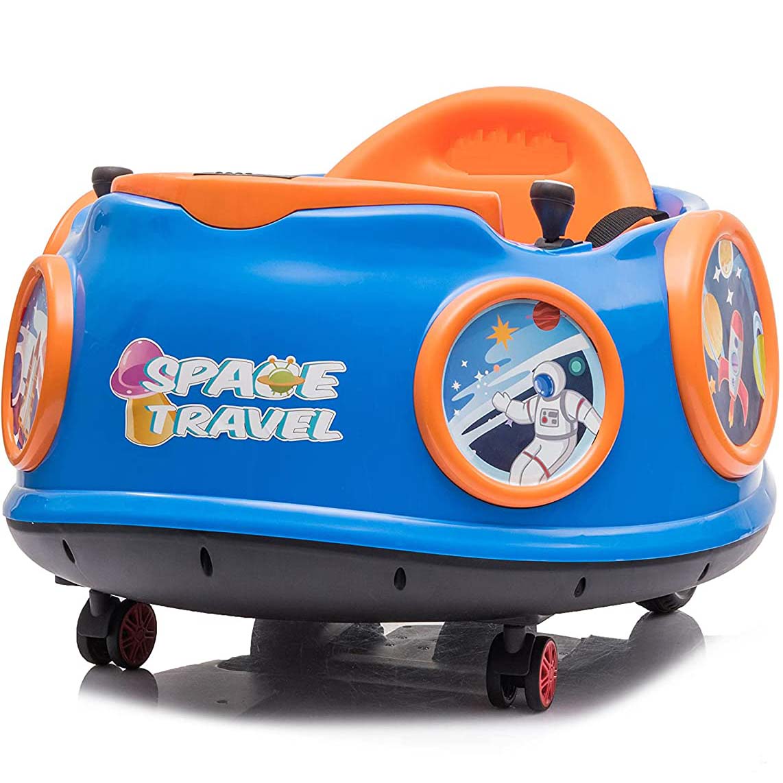 Ricco 360 Rotating Kids Electric Ride On Waltzer Blue