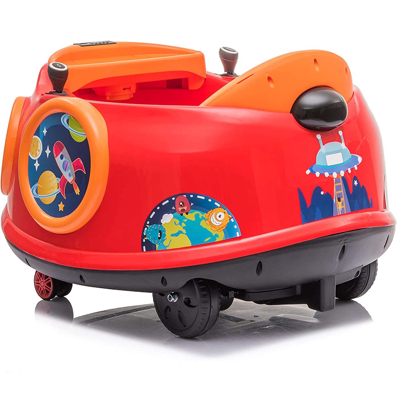 Ricco 360 Rotating Kids Electric Ride On Waltzer - Red | SkateHut