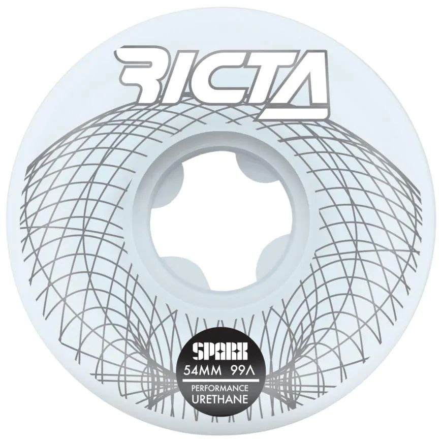 Ricta Wireframe Sparx 99a Skateboard Wheels - White 54mm