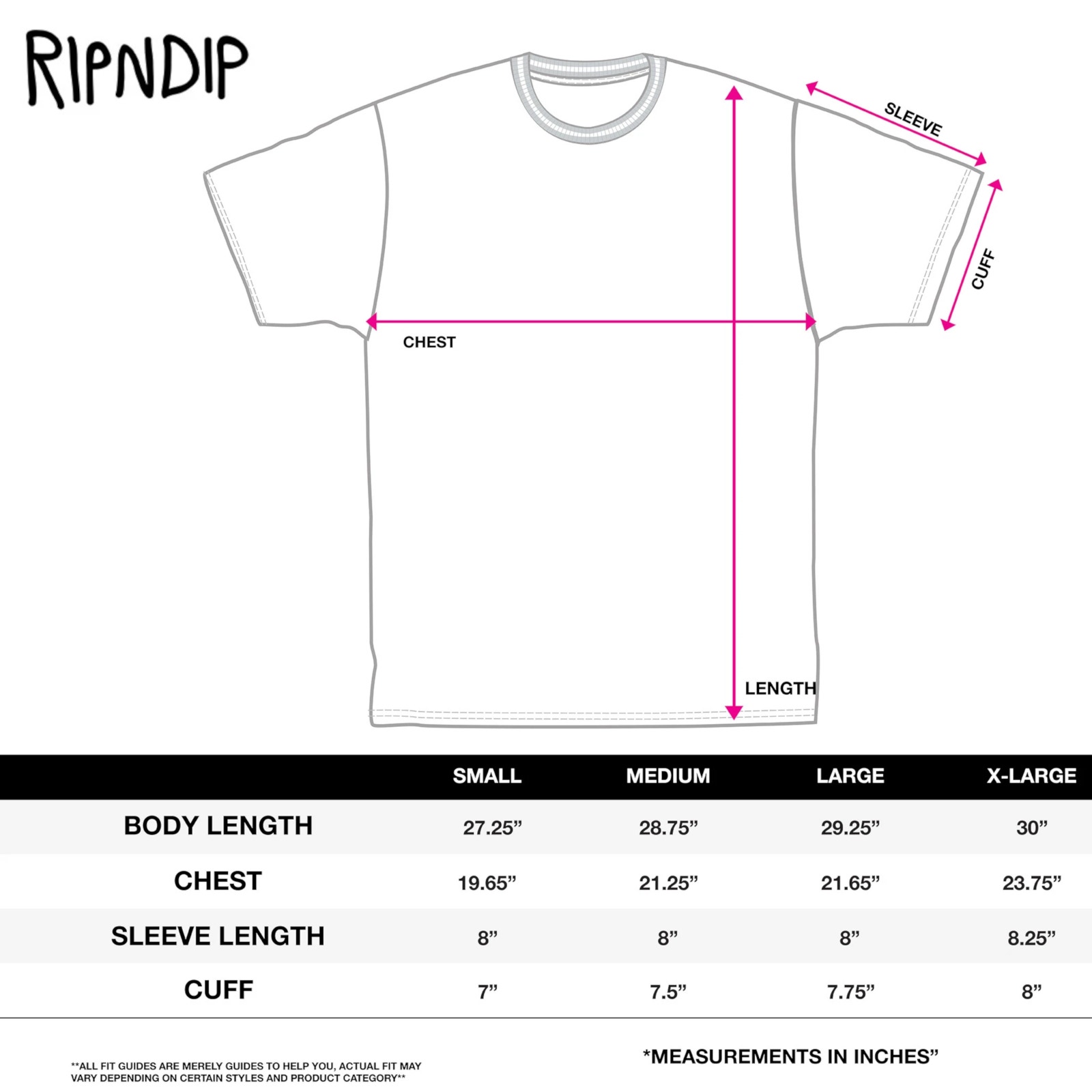Ripndip slides size chart hotsell