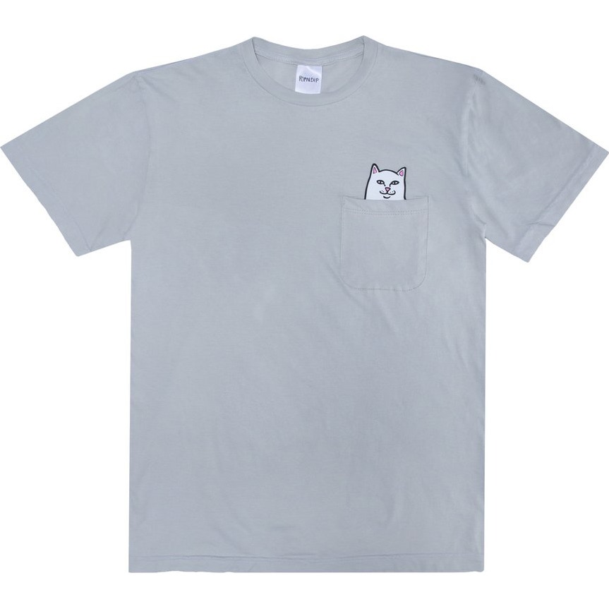RIPNDIP Lord Nermal Pocket T Shirt Grey SkateHut