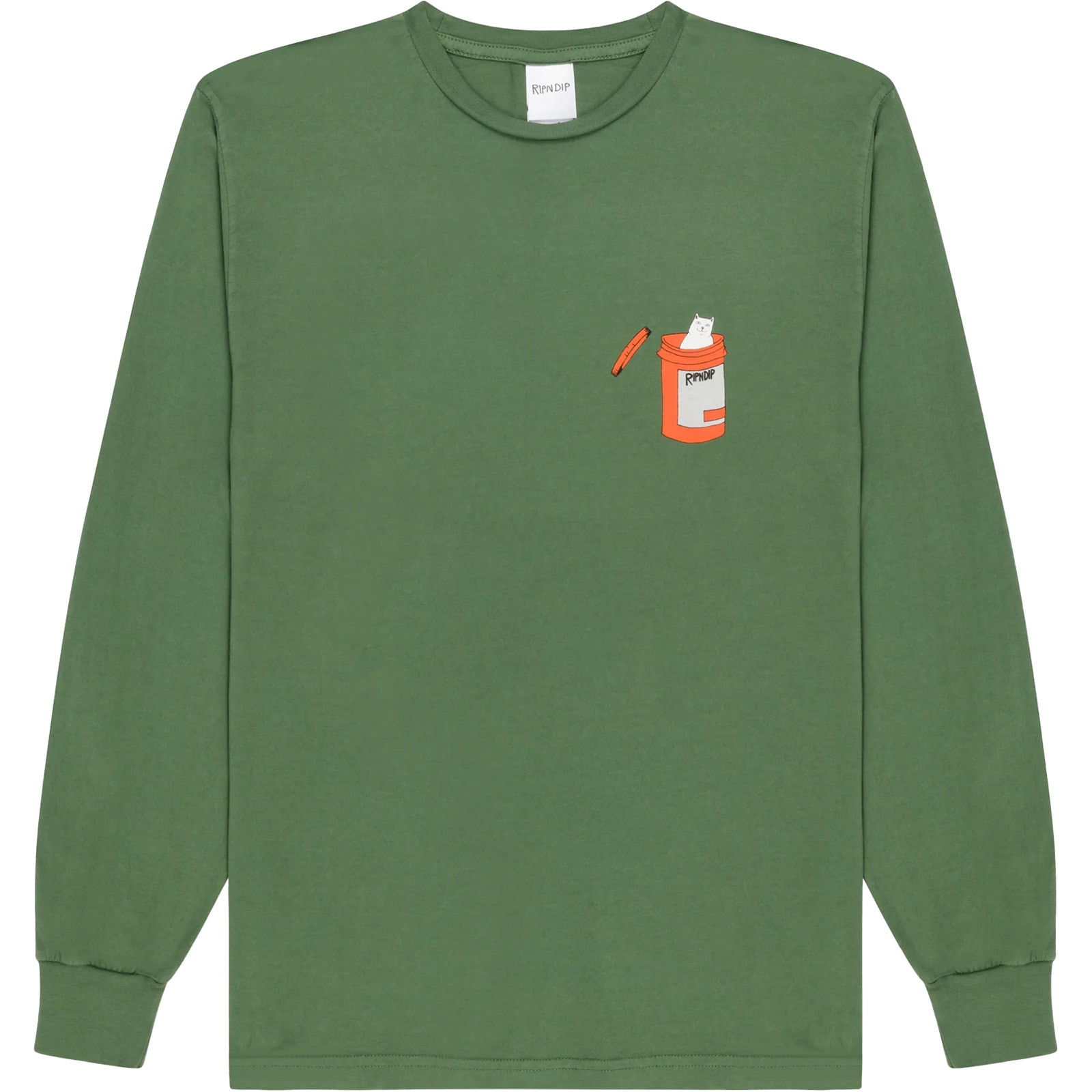 RIPNDIP Nermal Pills L S T Shirt Olive SkateHut