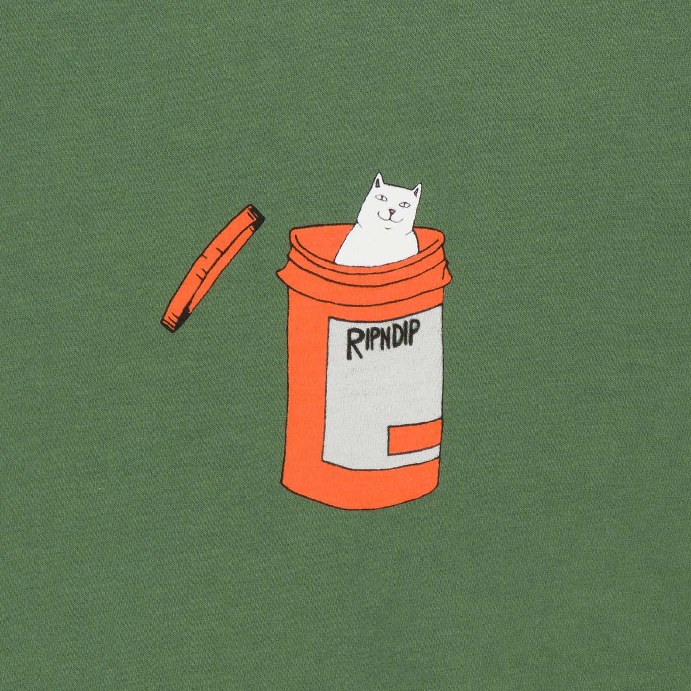 RIPNDIP Nermal Pills L S T Shirt Olive SkateHut