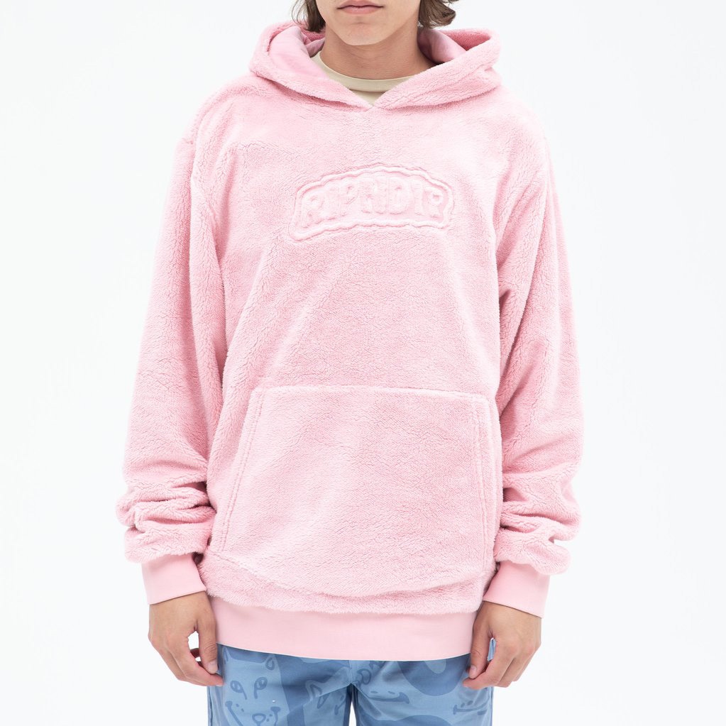 Sherpa hoodie from pink top