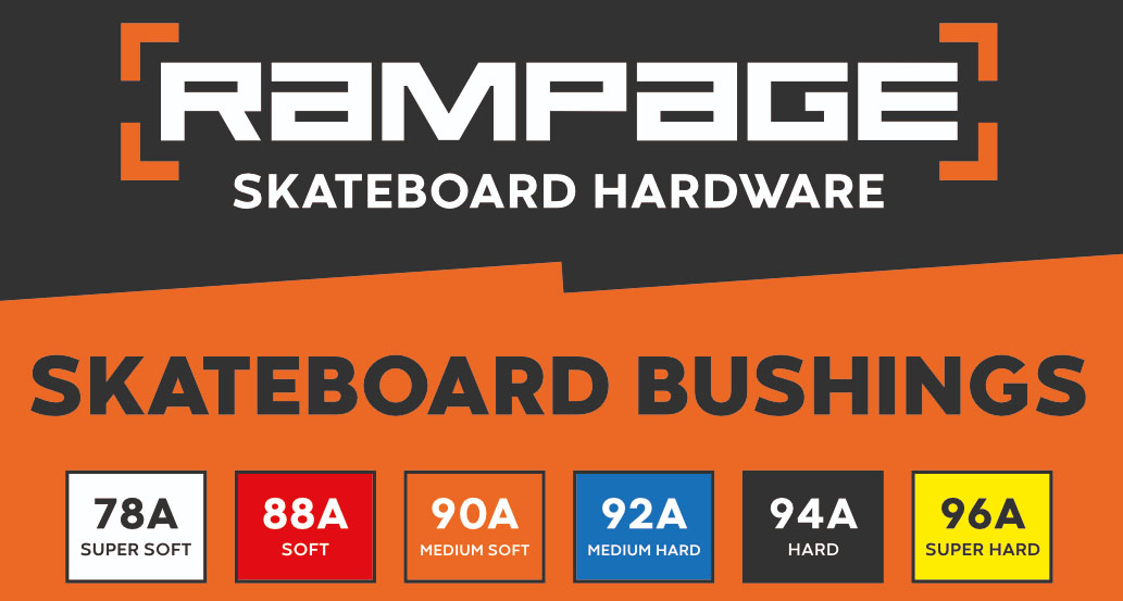 Rampage Skateboard Bushings White 78A (Supersoft) SkateHut