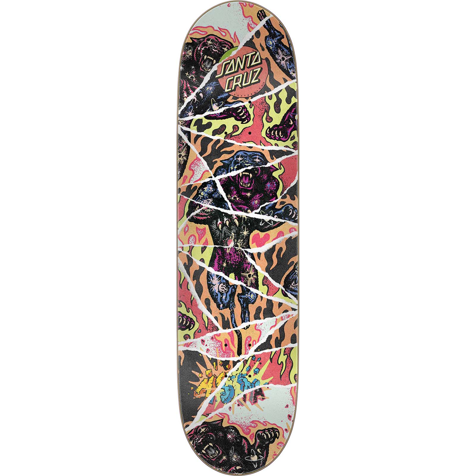 Deck De Skate Santa Cruz Everslick Chrome Dot Flame - Largeur 8,5 Pouces - Planche Neuve Originale