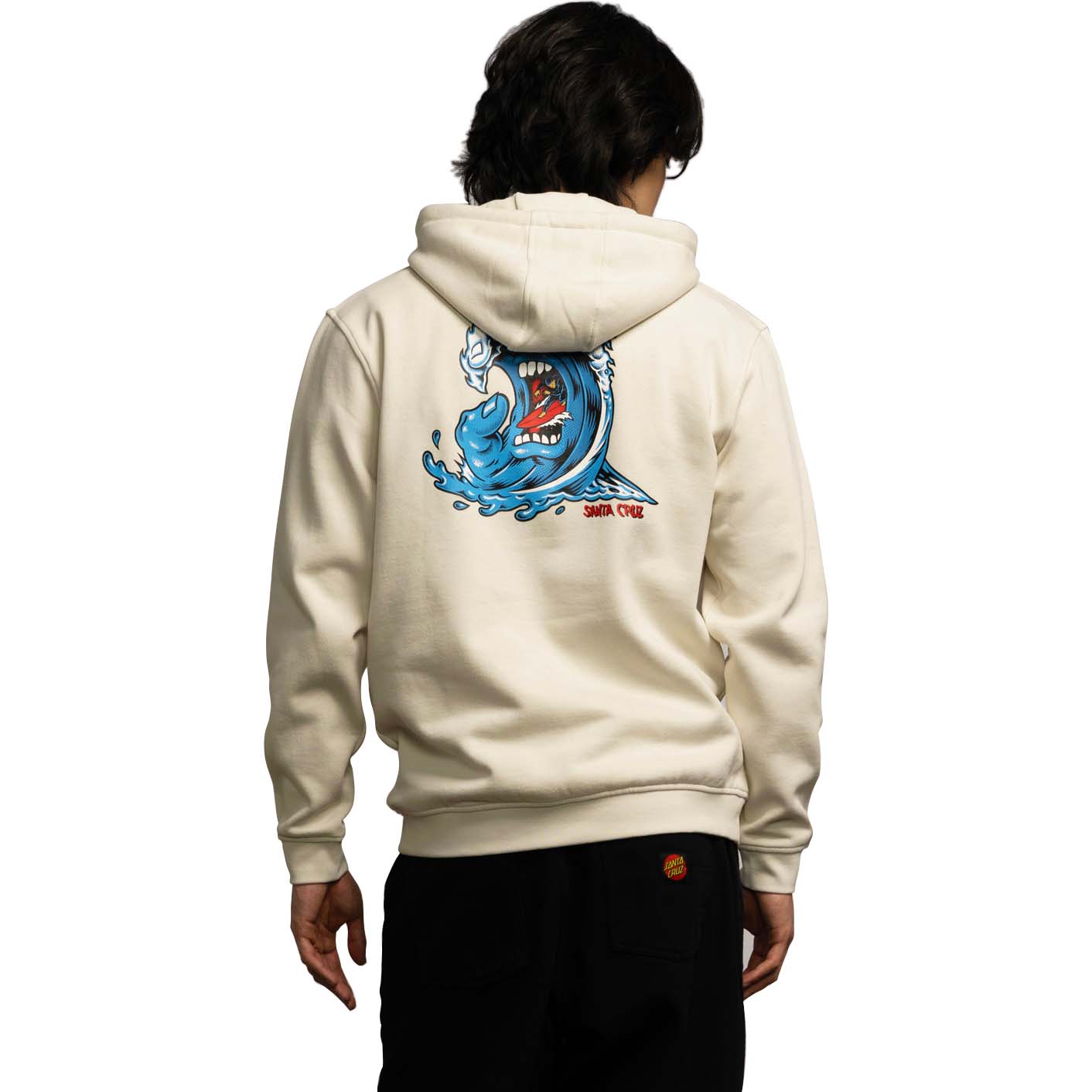 Santa Cruz Screaming Wave Hoodie Light Grey SkateHut