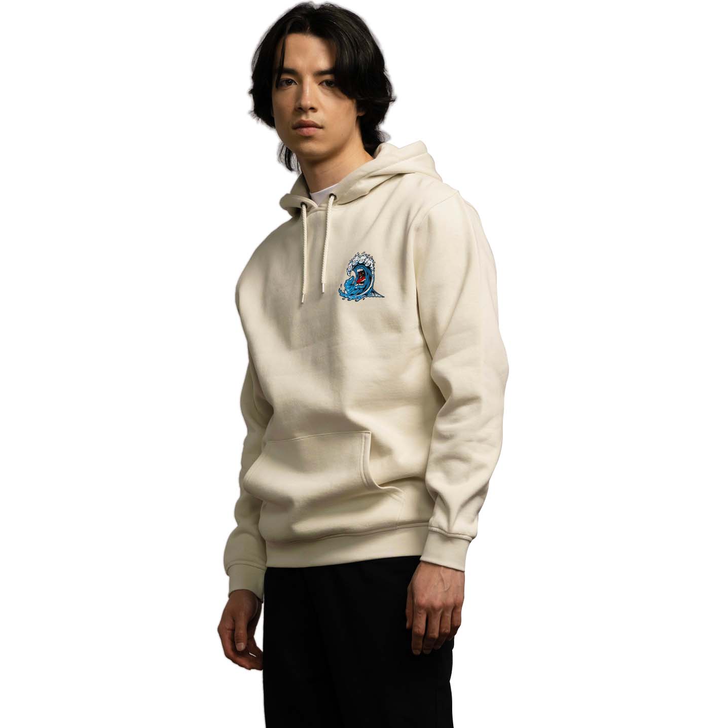 Santa Cruz Screaming Wave Hoodie Light Grey SkateHut