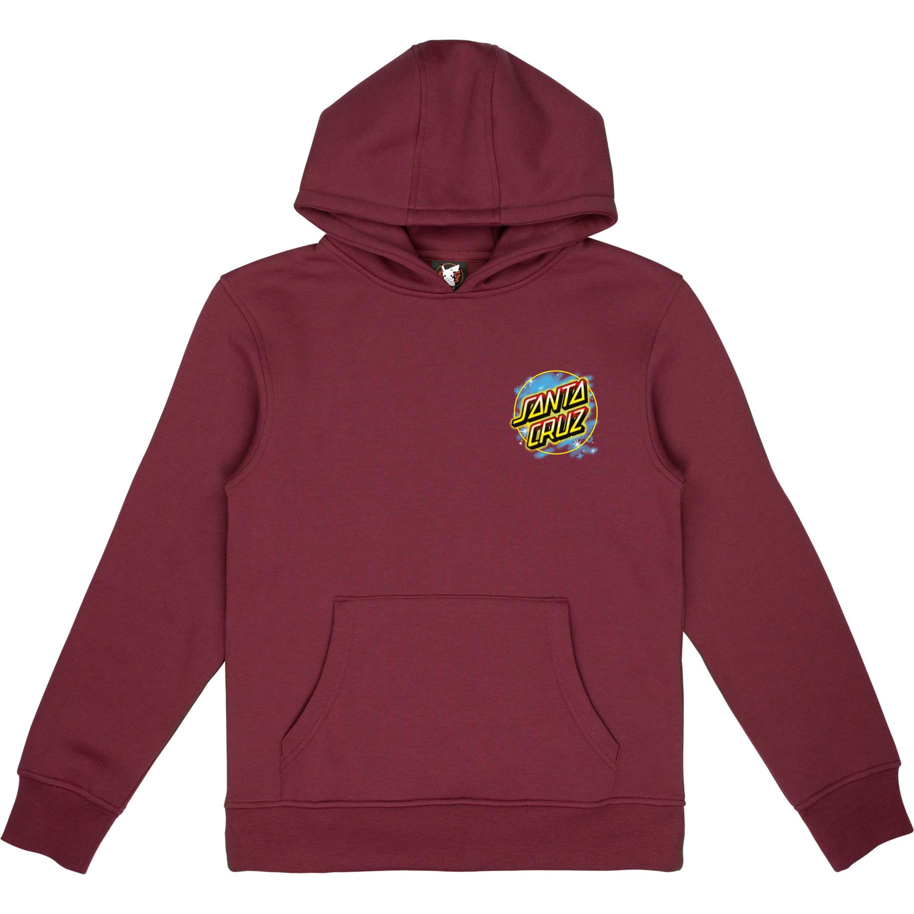 Santa Cruz x Pokemon Pikachu Spray Dot Kids Hoodie Maroon SkateHut