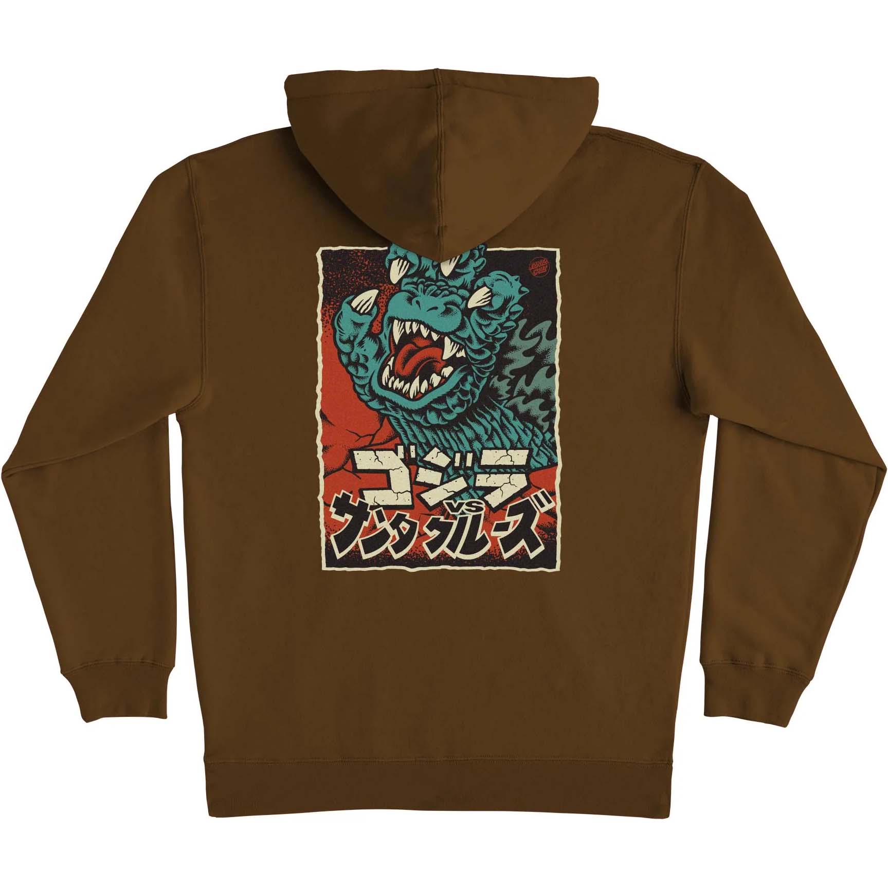 Santa Cruz x Godzilla Hand Hoodie Brown SkateHut