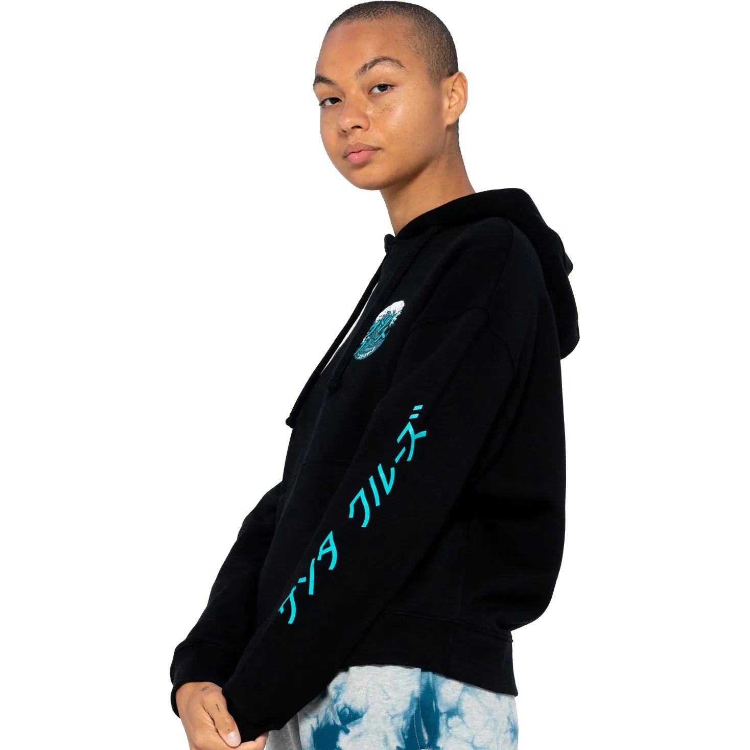 Santa Cruz Japanese Wave Dot Hoodie Black SkateHut