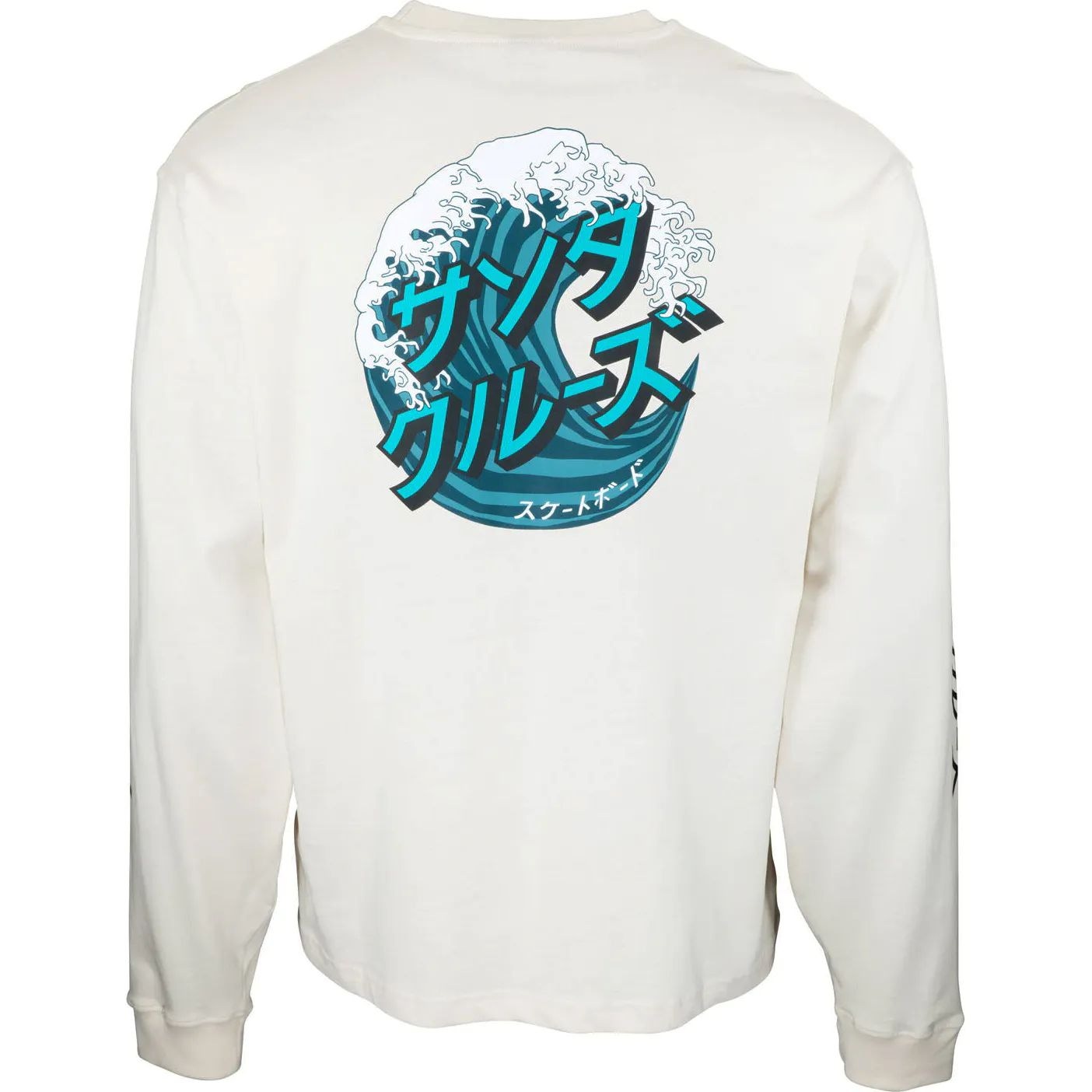 Santa Cruz Japanese Wave Dot Long Sleeve T Shirt Off White SkateHut