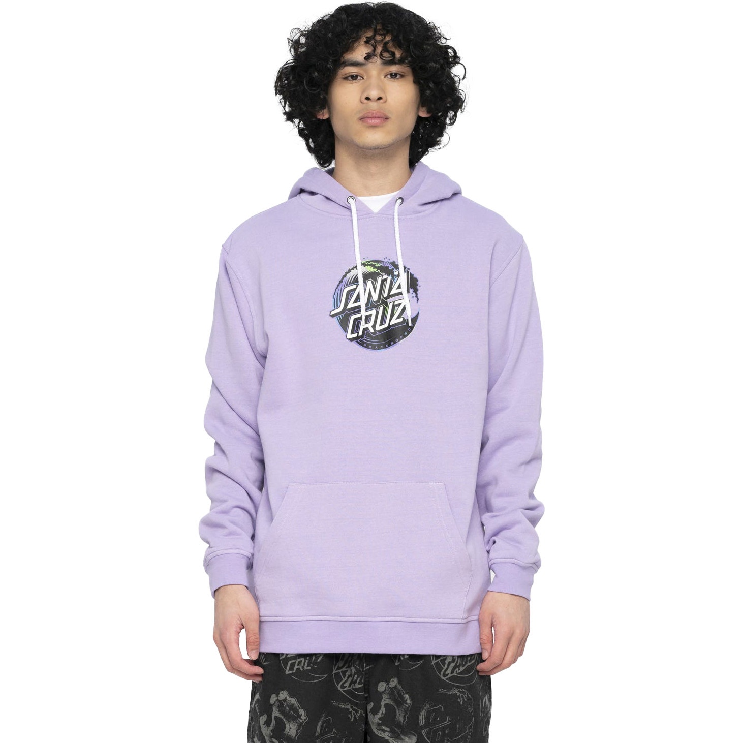 Santa Cruz Holo Wave Dot Hoodie Digital Lavender SkateHut
