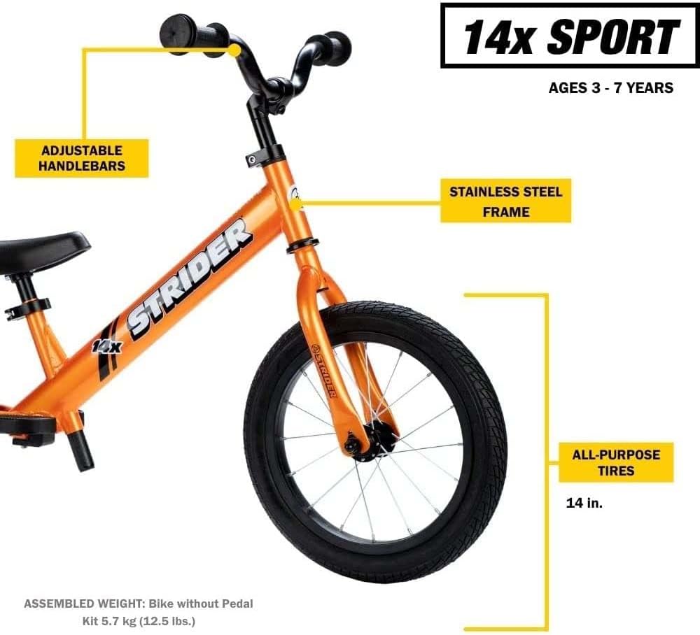 Strider 14x Sport Balance Bike Blue SkateHut