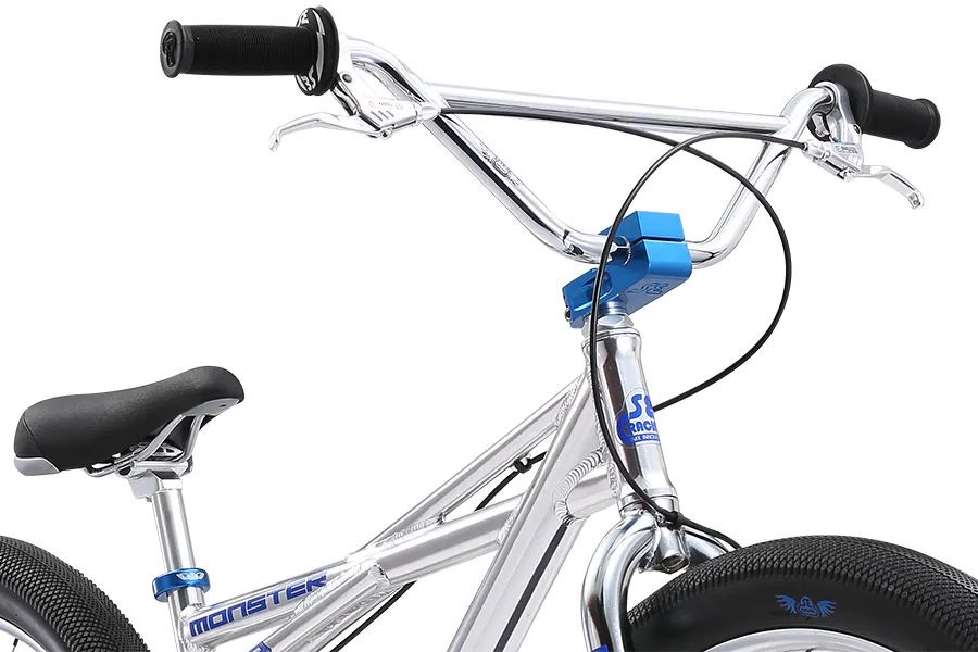 SE Monster Quad 29 Complete BMX High Polish Silver SkateHut