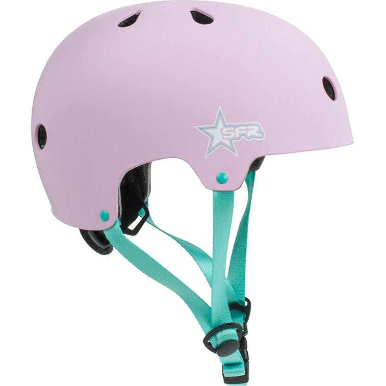 SFR Adjustable Kids Helmet Pink Green XXXS XS 46 52cm SkateHut