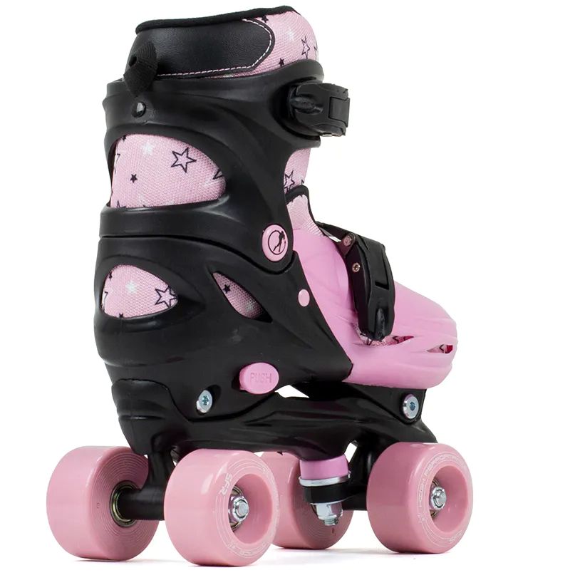 SFR Nebula Adjustable Roller Skates Black/Pink SkateHut