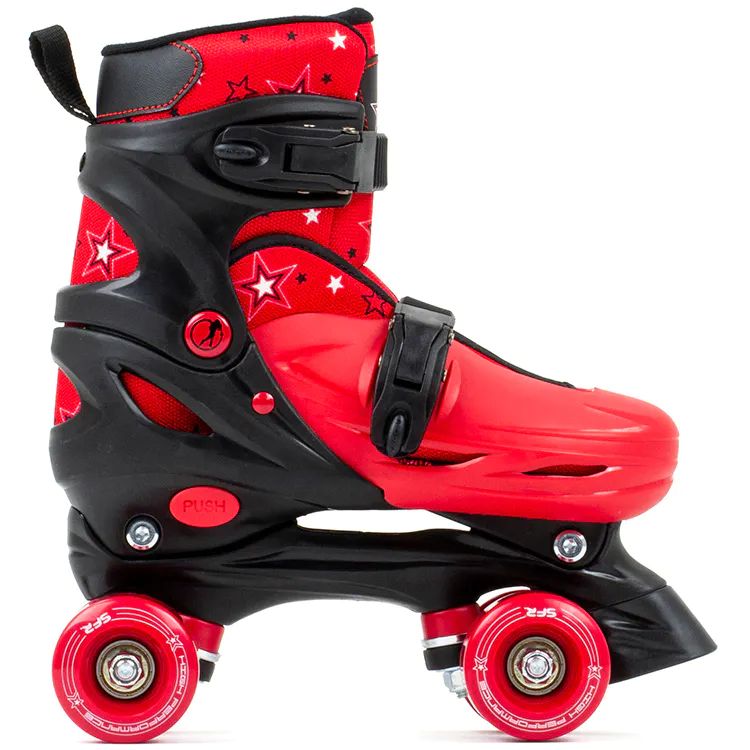 SFR Nebula Adjustable Roller Skates Black/Red SkateHut