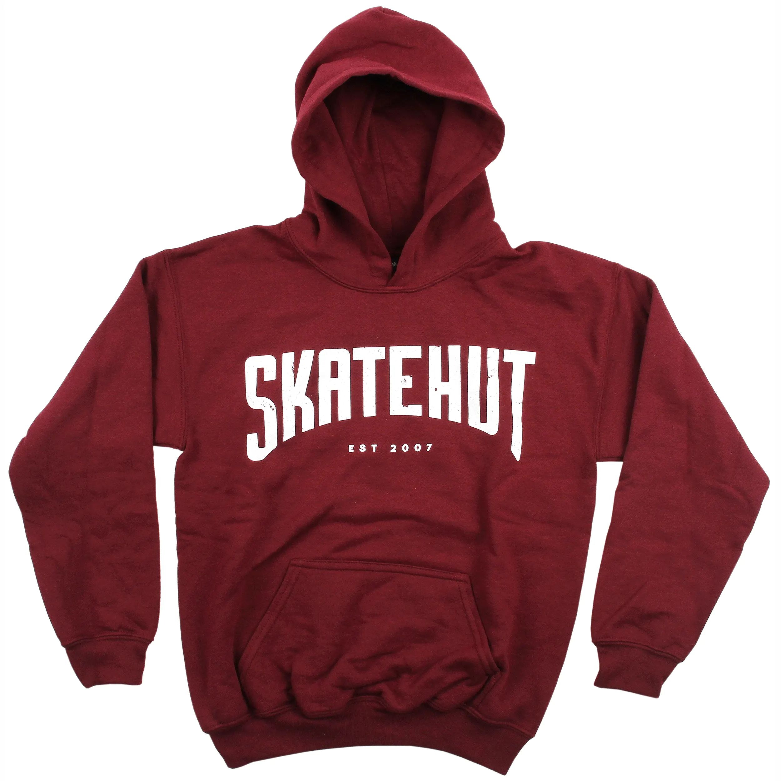 SkateHut Arc Kids Hoodie Burgundy SkateHut