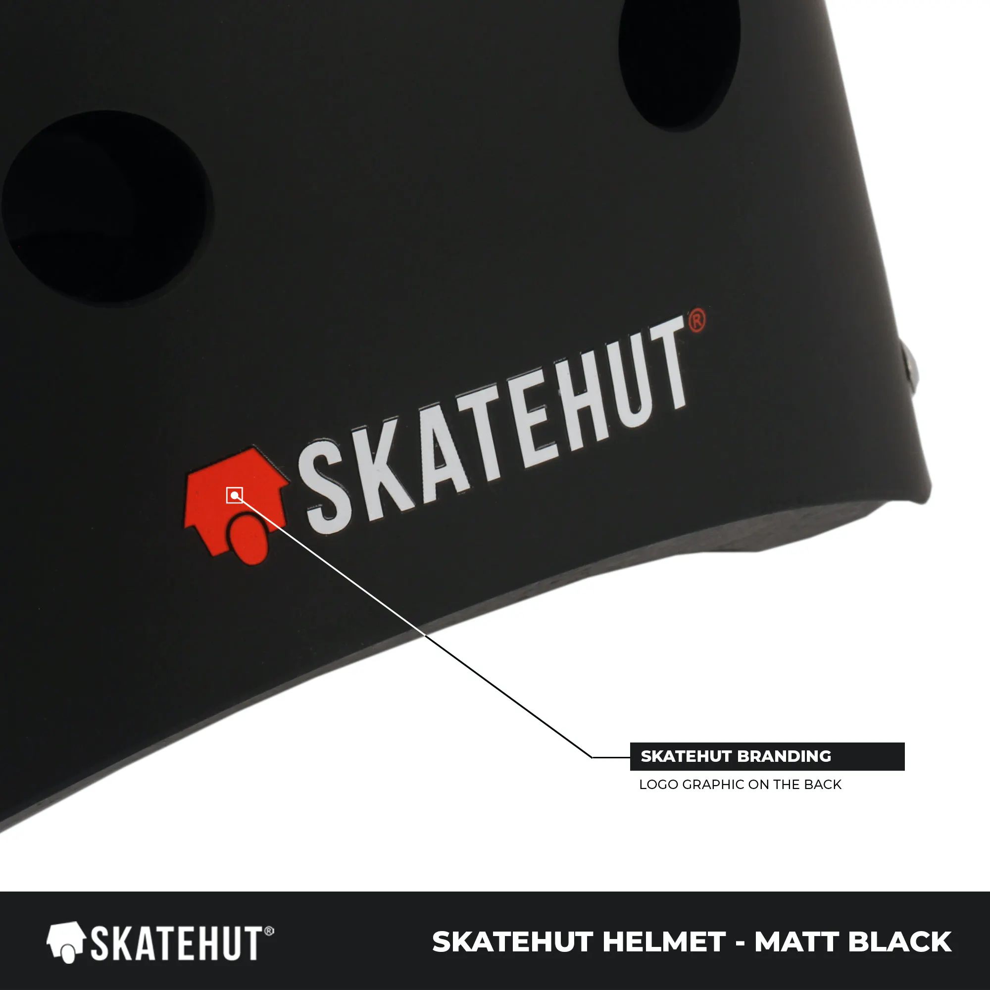 SkateHut Helmet Matte Black SkateHut