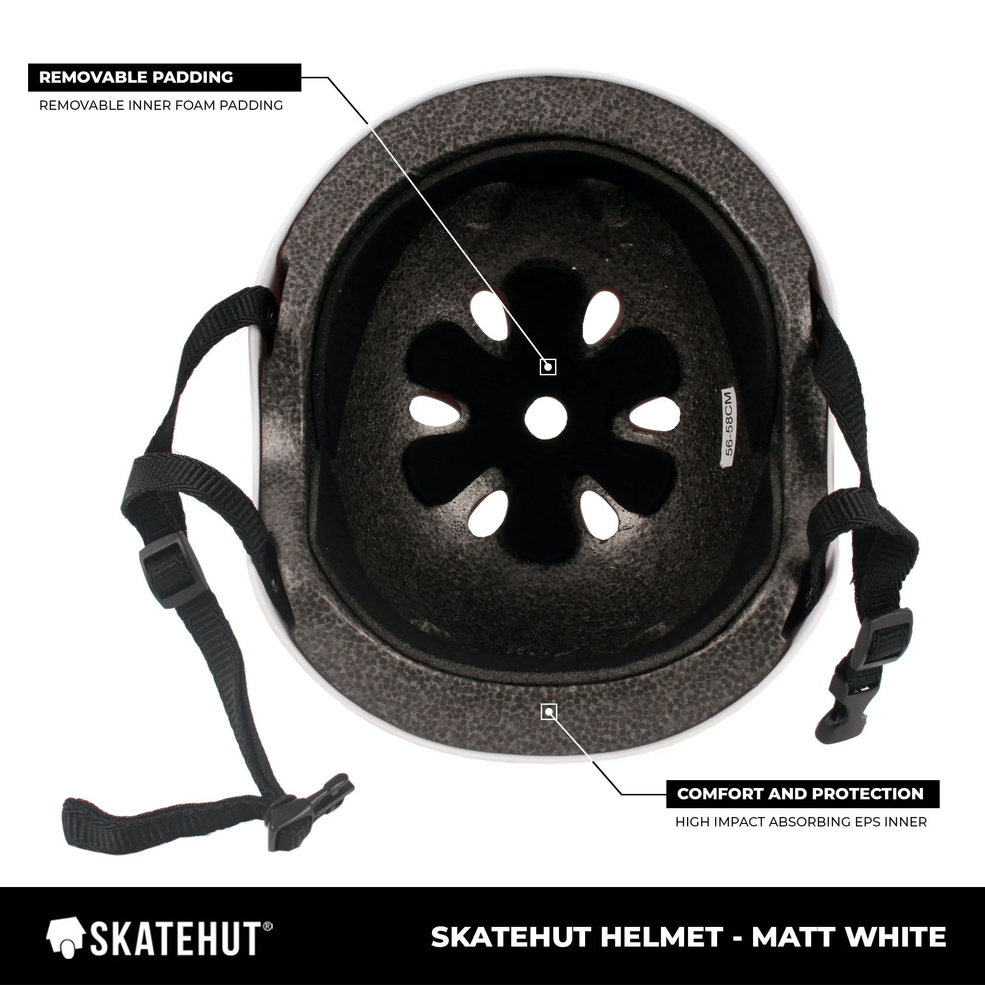 SkateHut Helmet White SkateHut