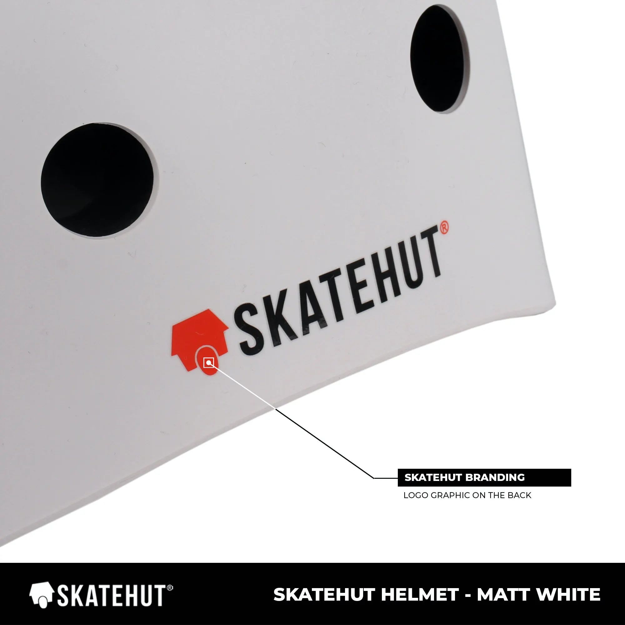 SkateHut Helmet White SkateHut