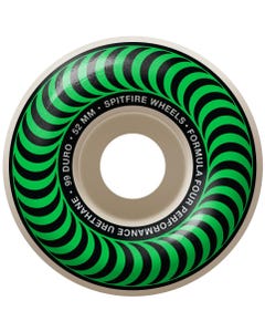 Spitfire Formula Four Classic 99a Skateboard Wheels - Green 52mm (Pack of 4)