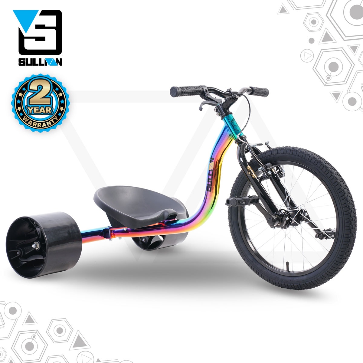 Sullivan Junior Big Wheel Slider Trike Neochrome Black SkateHut