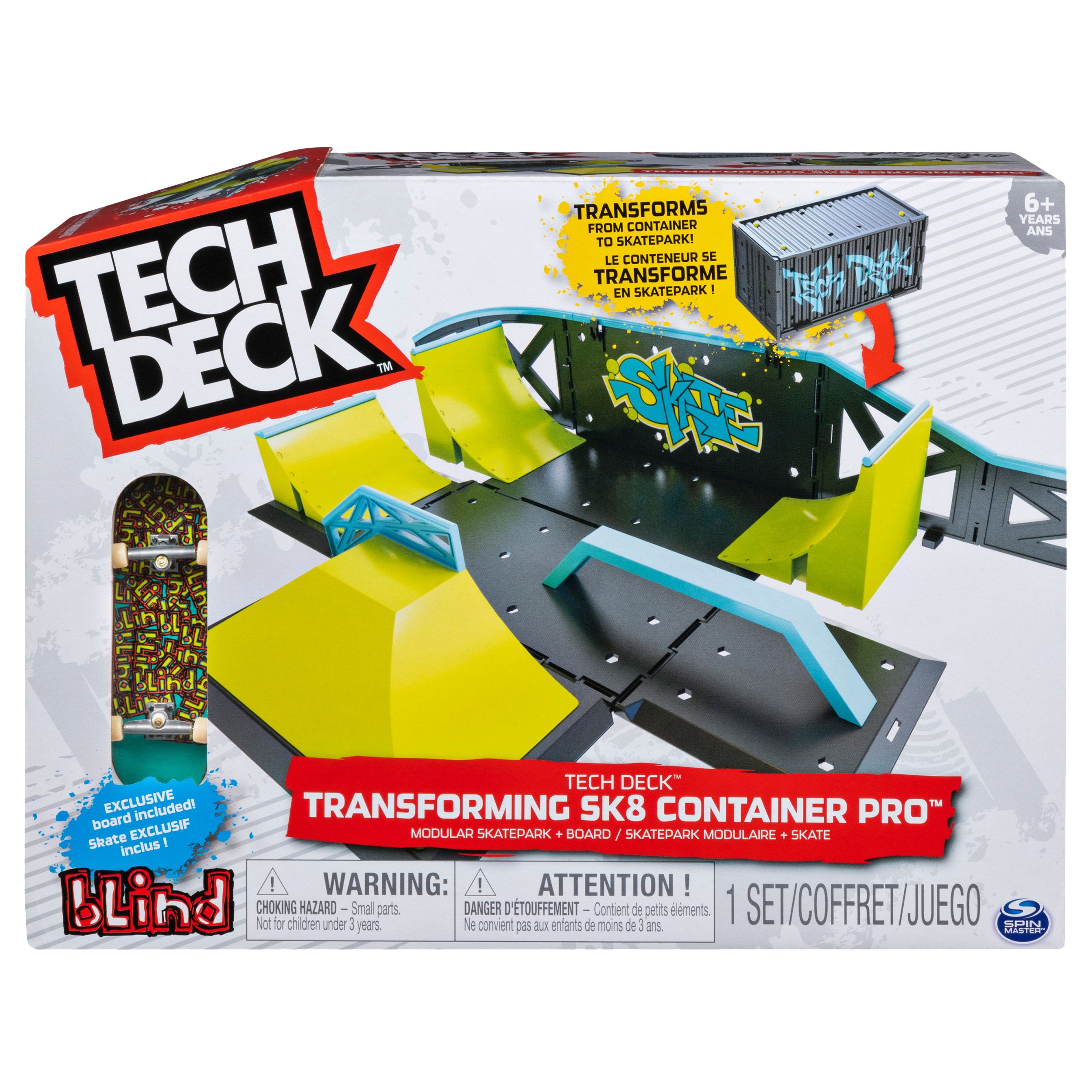 Tech deck container top
