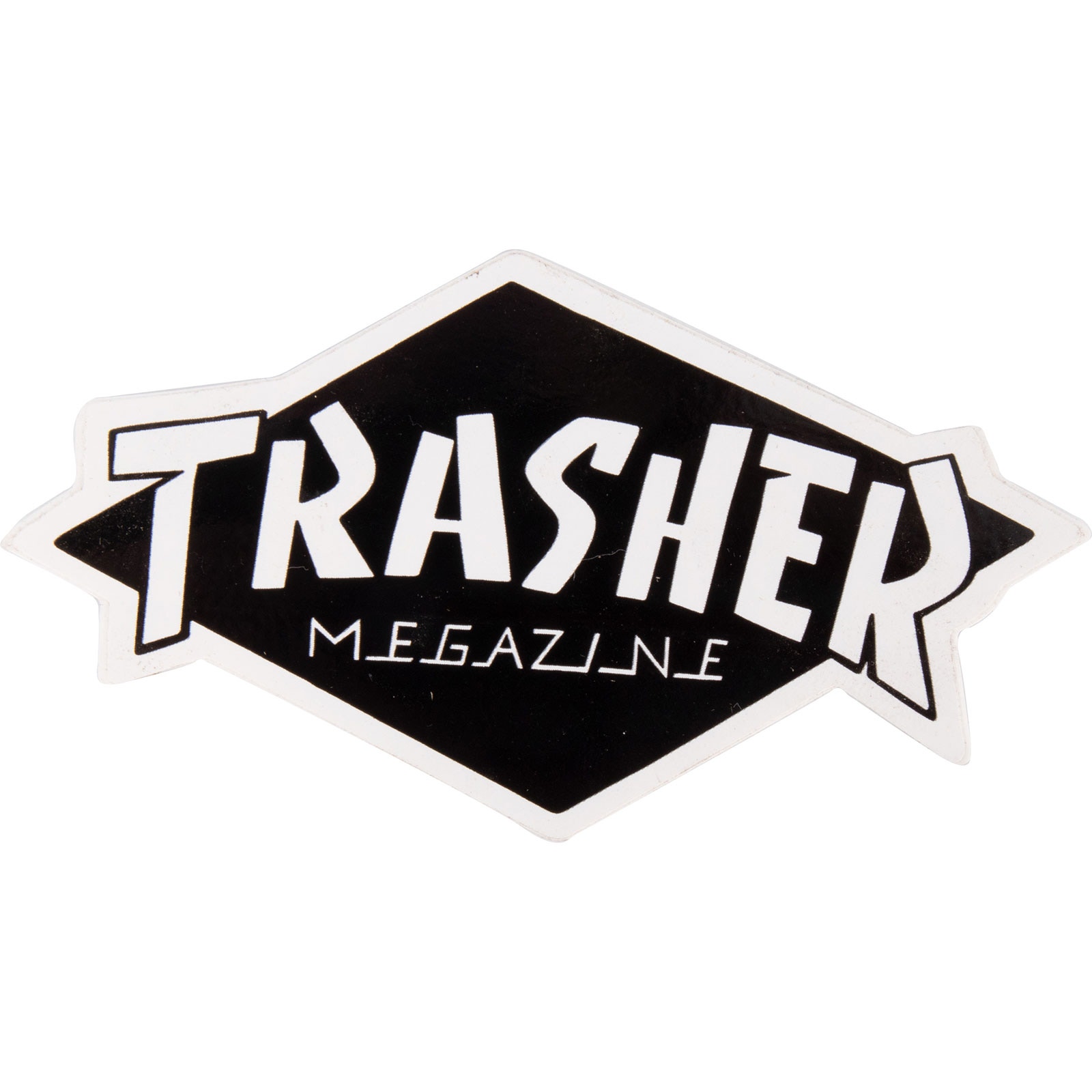 Thrasher Trasher Skateboard Sticker Black White