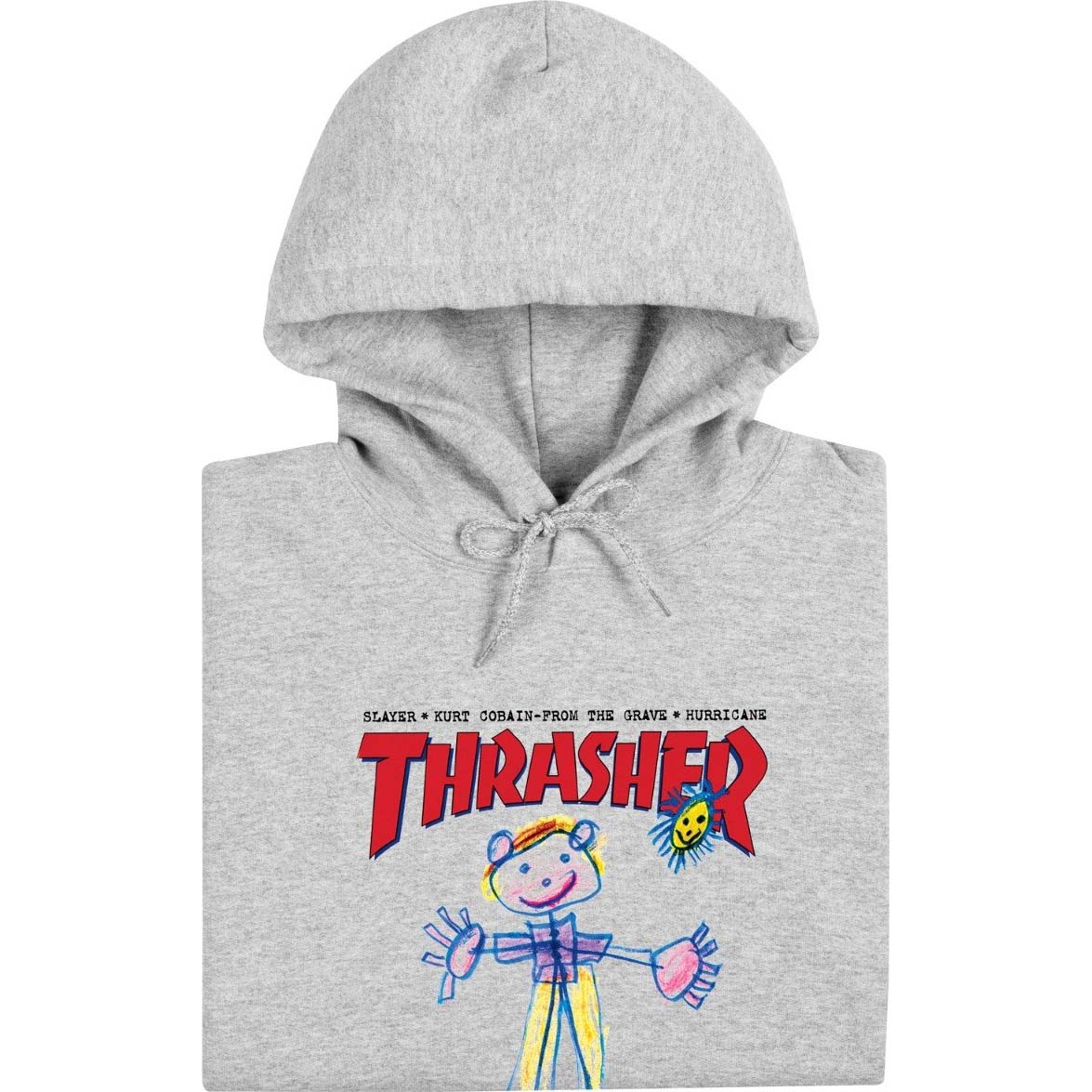 Thrasher Kid Cover Hoodie Ash SkateHut