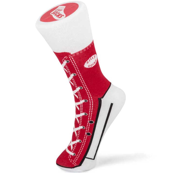 Red sneaker socks sales